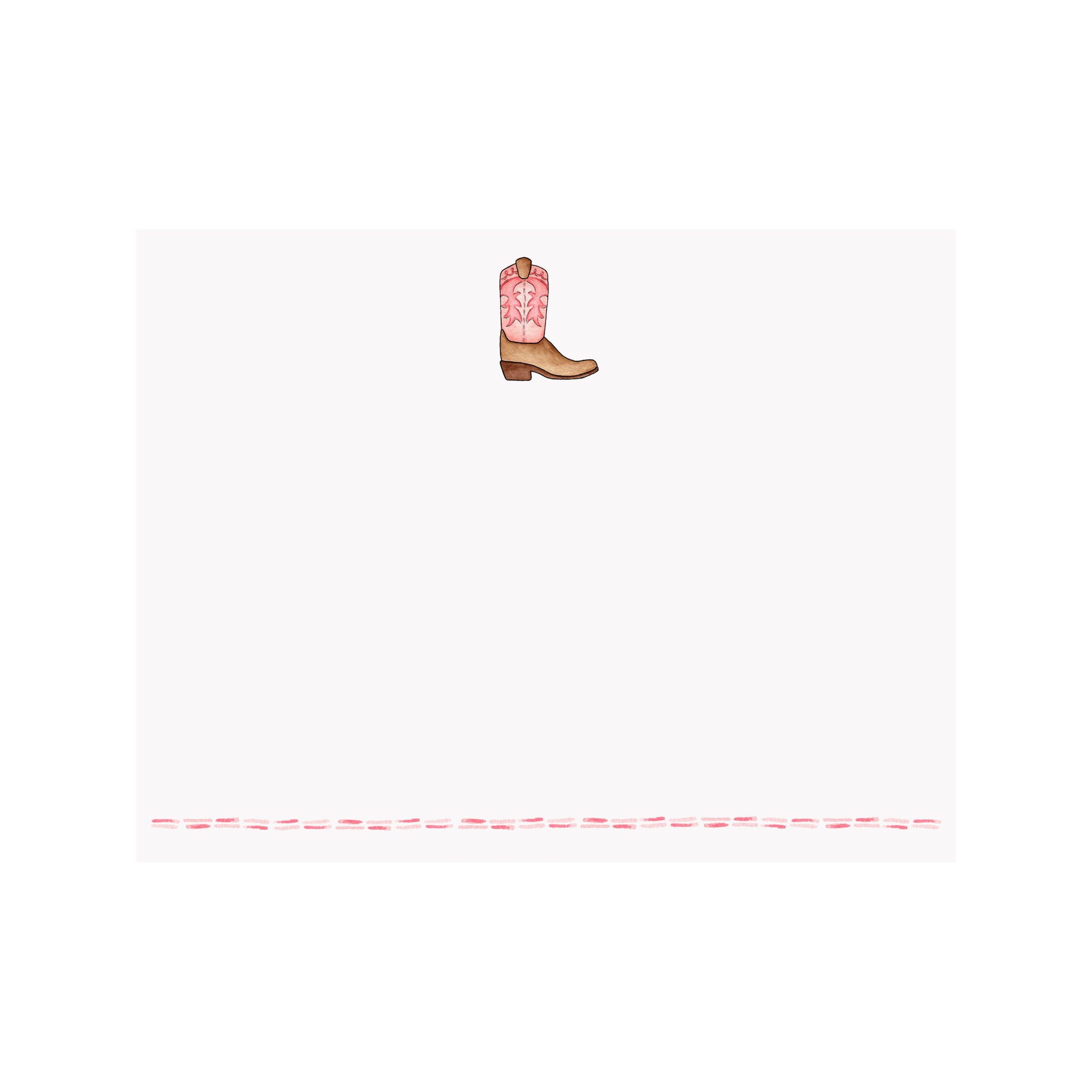 Cowgirl Boot Note Card