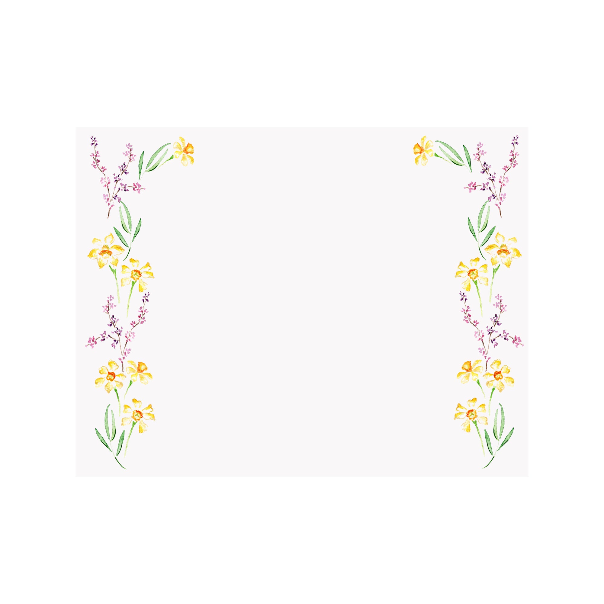 Daffodil Border Note Card