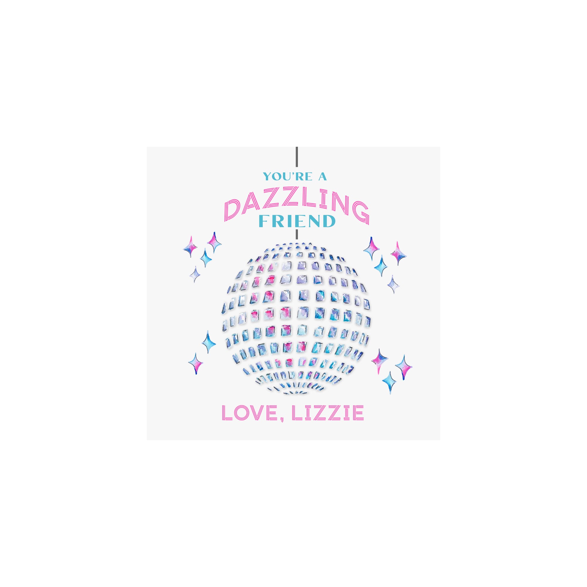 Discoball Valentine Gift Tags & Stickers