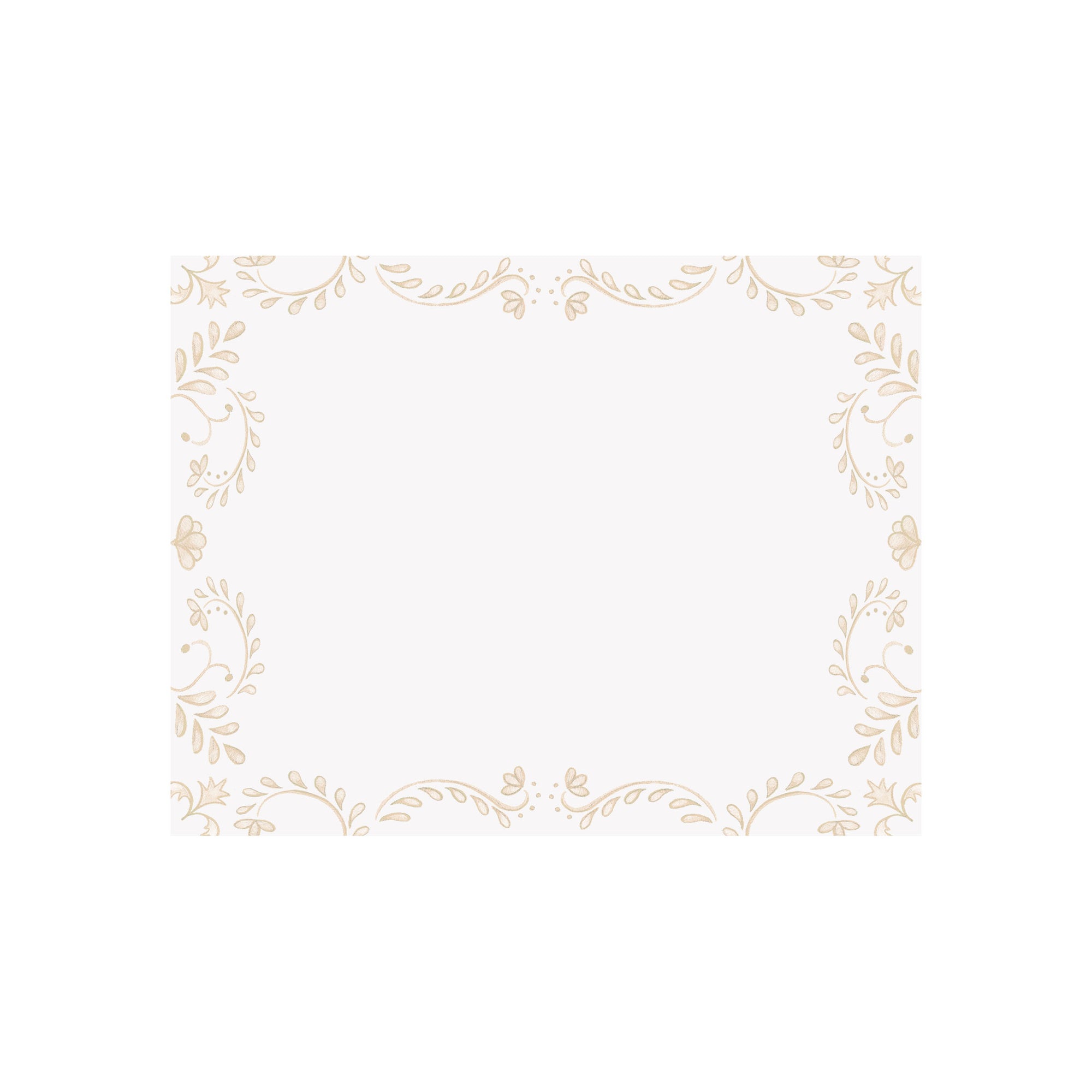 Neutral Chinoiserie Border Note Card