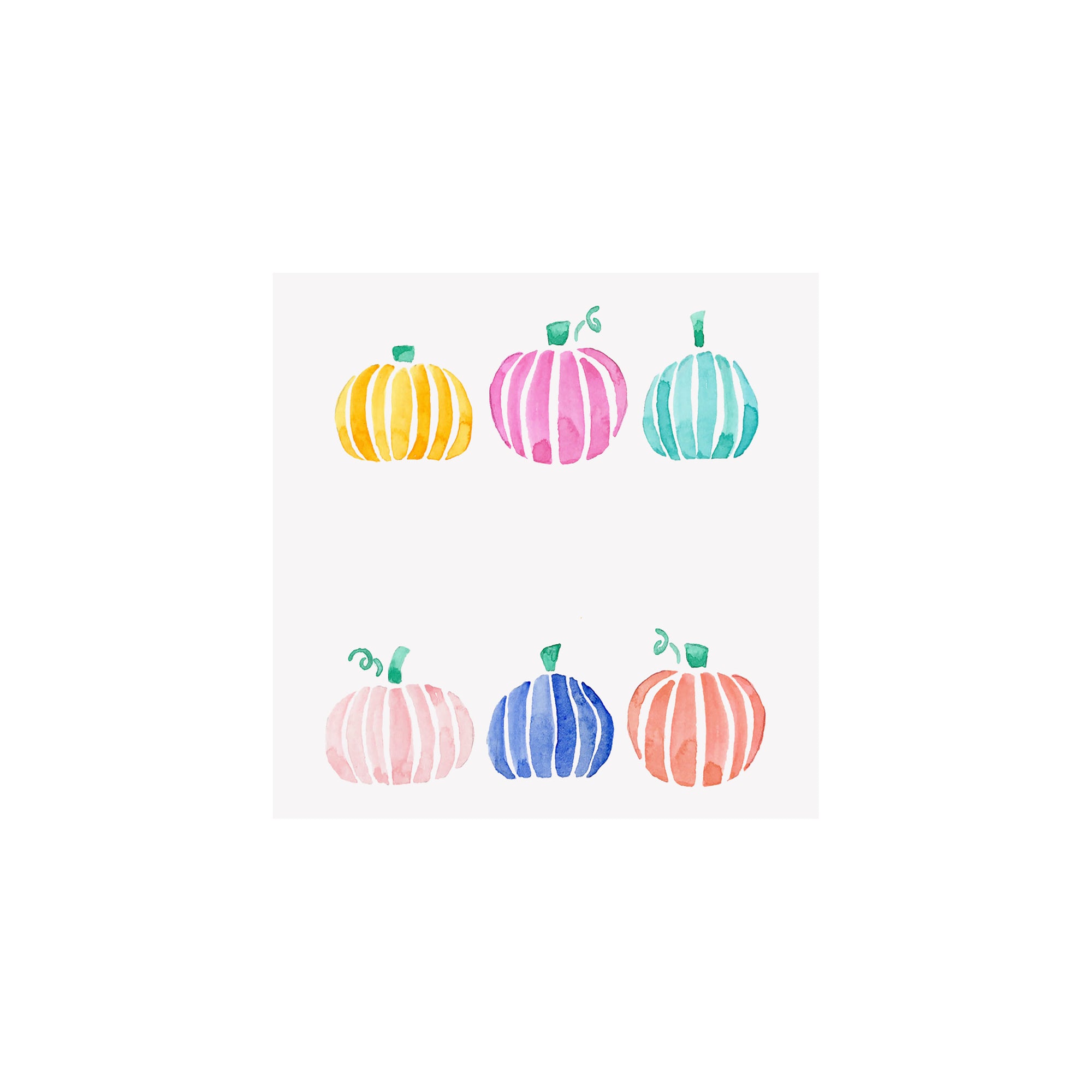 Striped Pumpkins Gift Tag