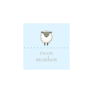 Sheep Gift Tags & Stickers - Blue