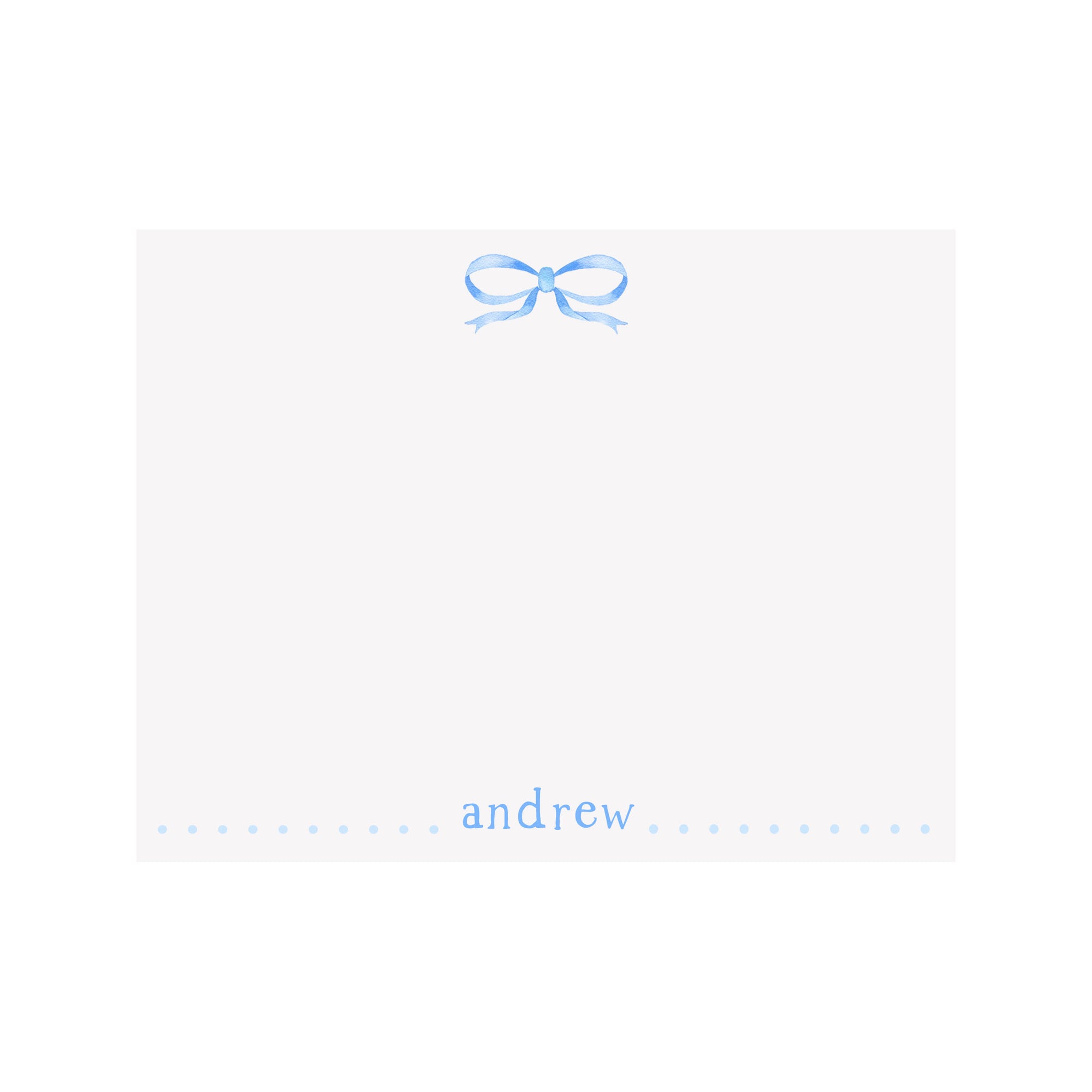 Bow Blue Stationery