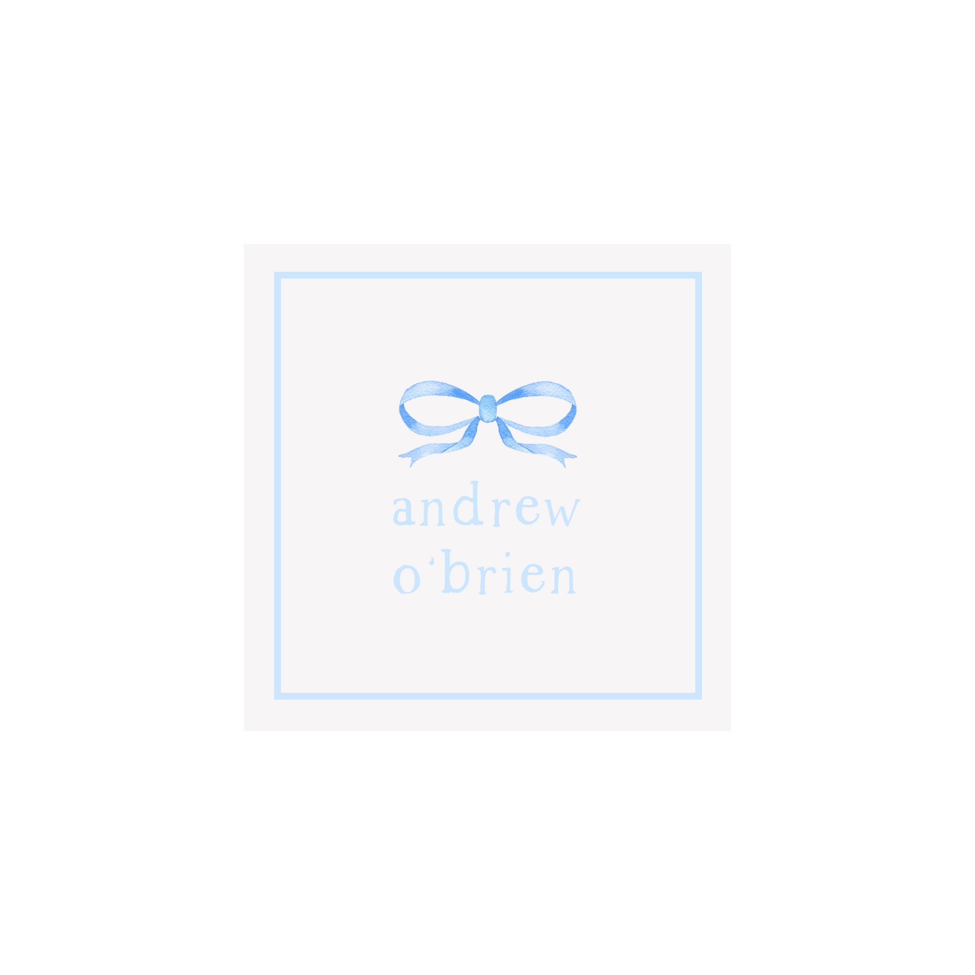 Bow Gift Tags & Stickers- Blue
