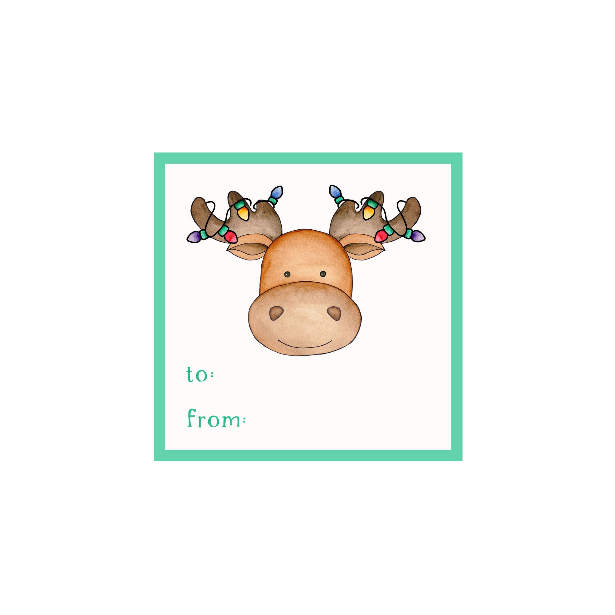 Holiday Moose Gift Tag