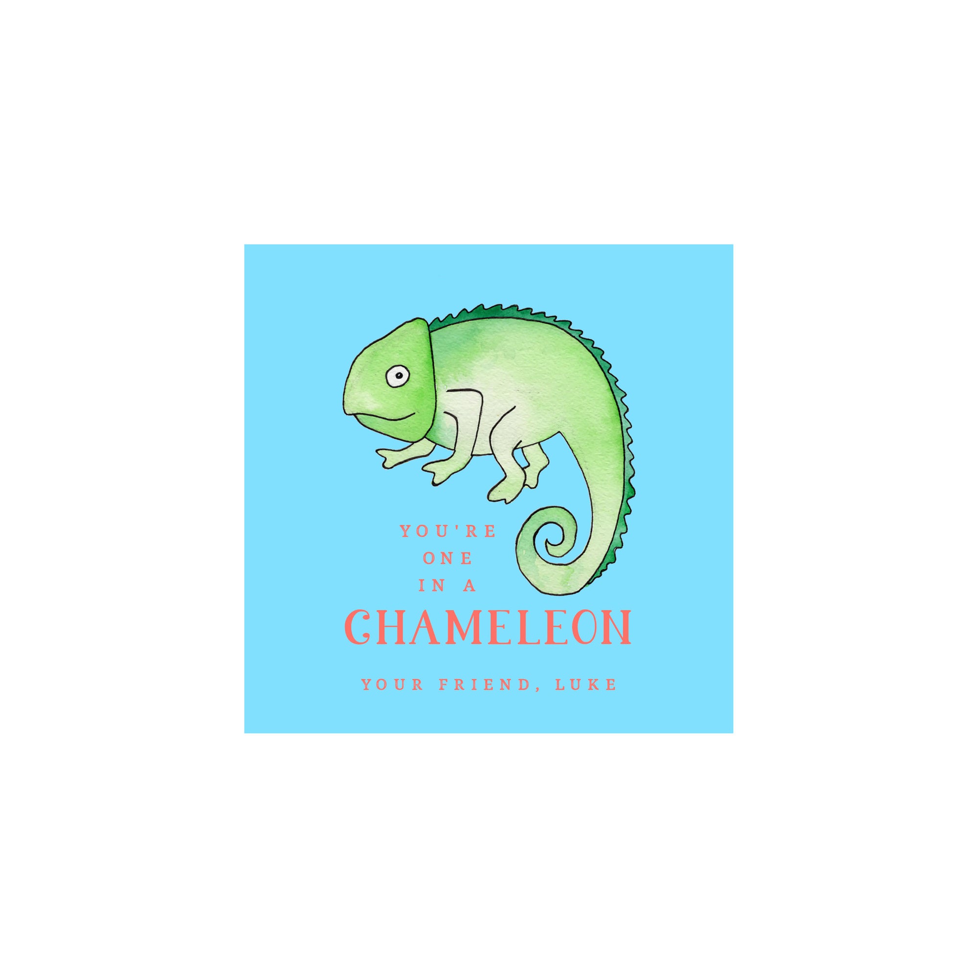 Chameleon Valentine Gift Tags & Stickers