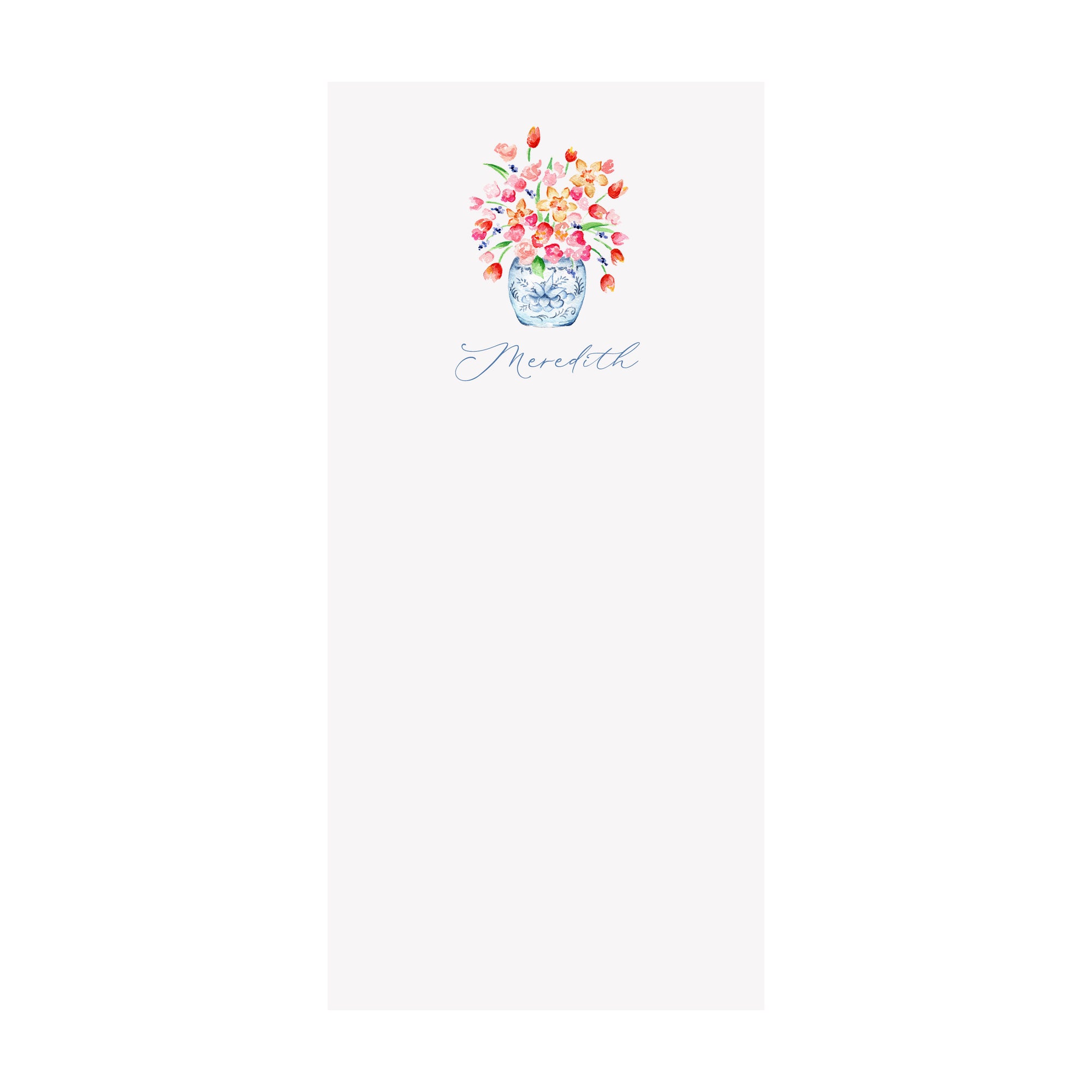 Chinoiserie Arrangement Notepad- Personalized