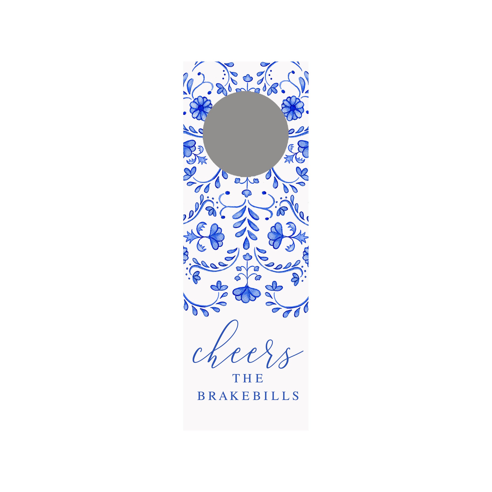 Chinoiserie Personalized Wine Tag