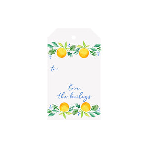 Citrus Garland Personalized Luggage Gift Tags