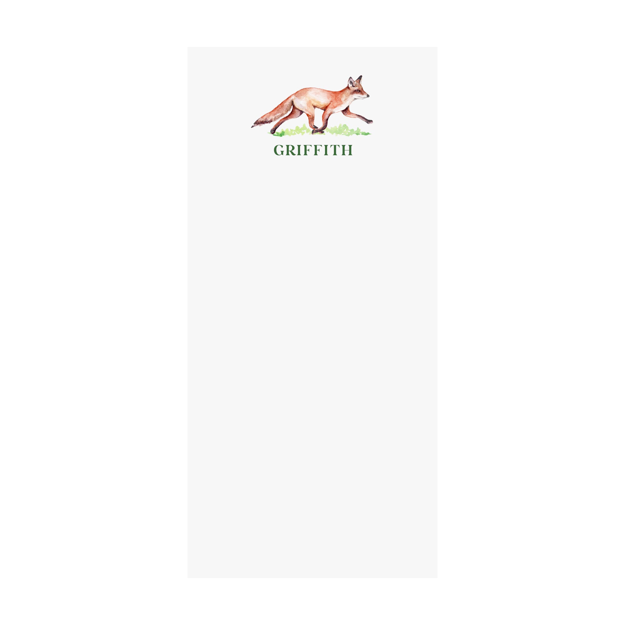 Running Fox Notepad- Personalized