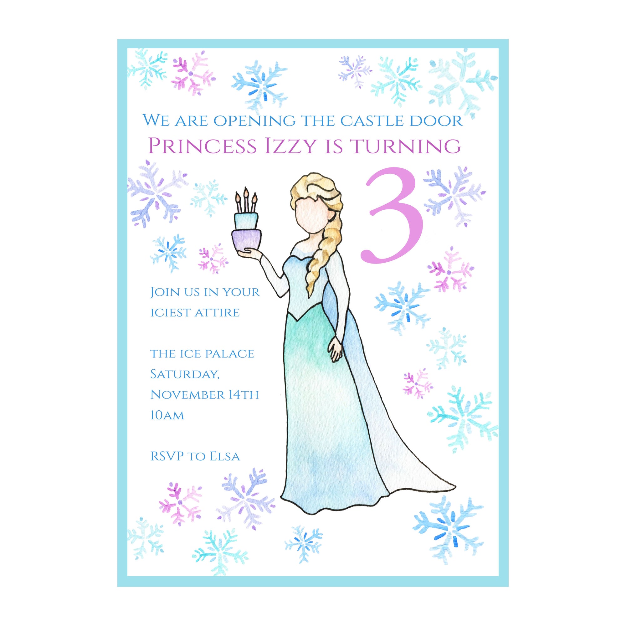 Ice Princess Invitation