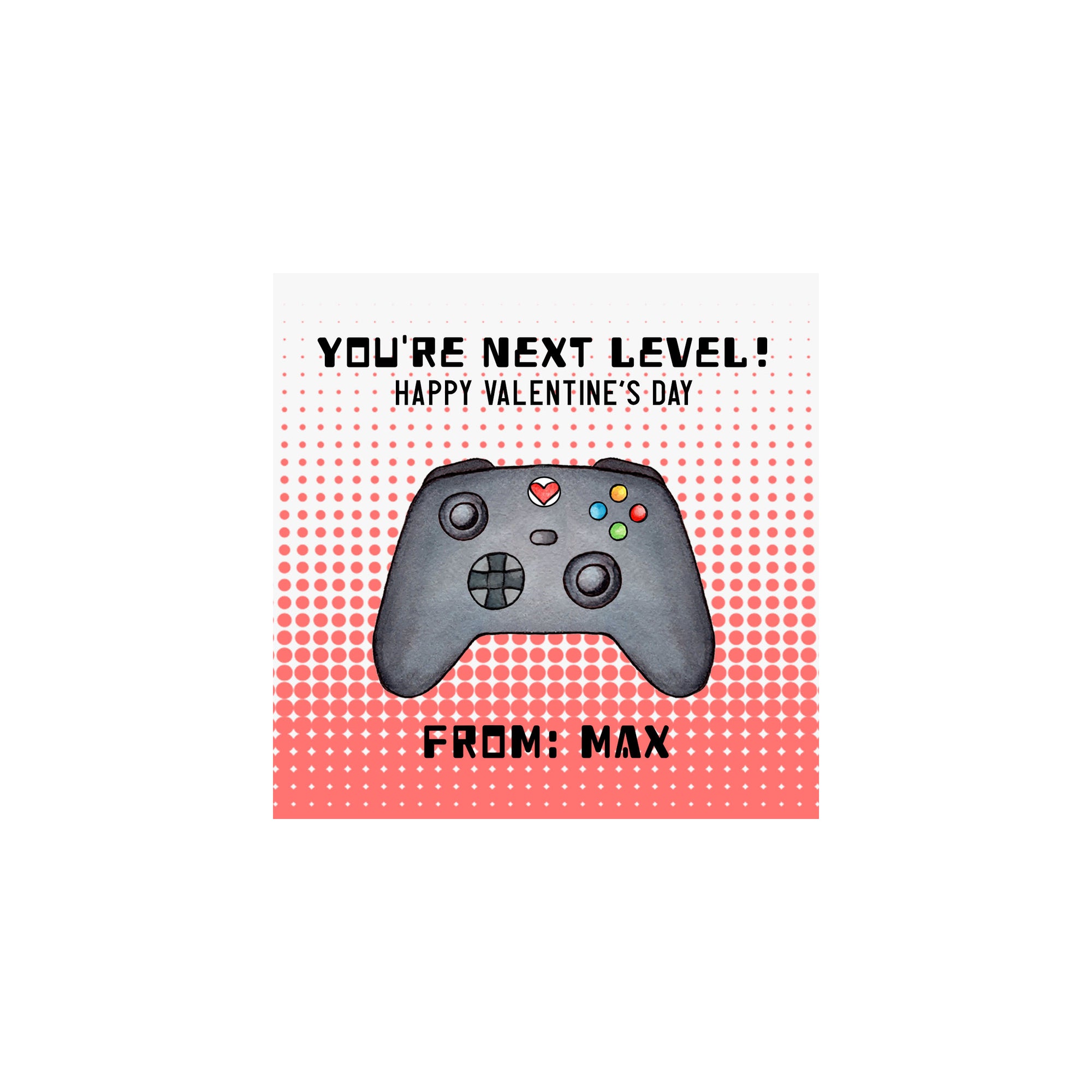 Gamer Valentine Gift Tags & Stickers