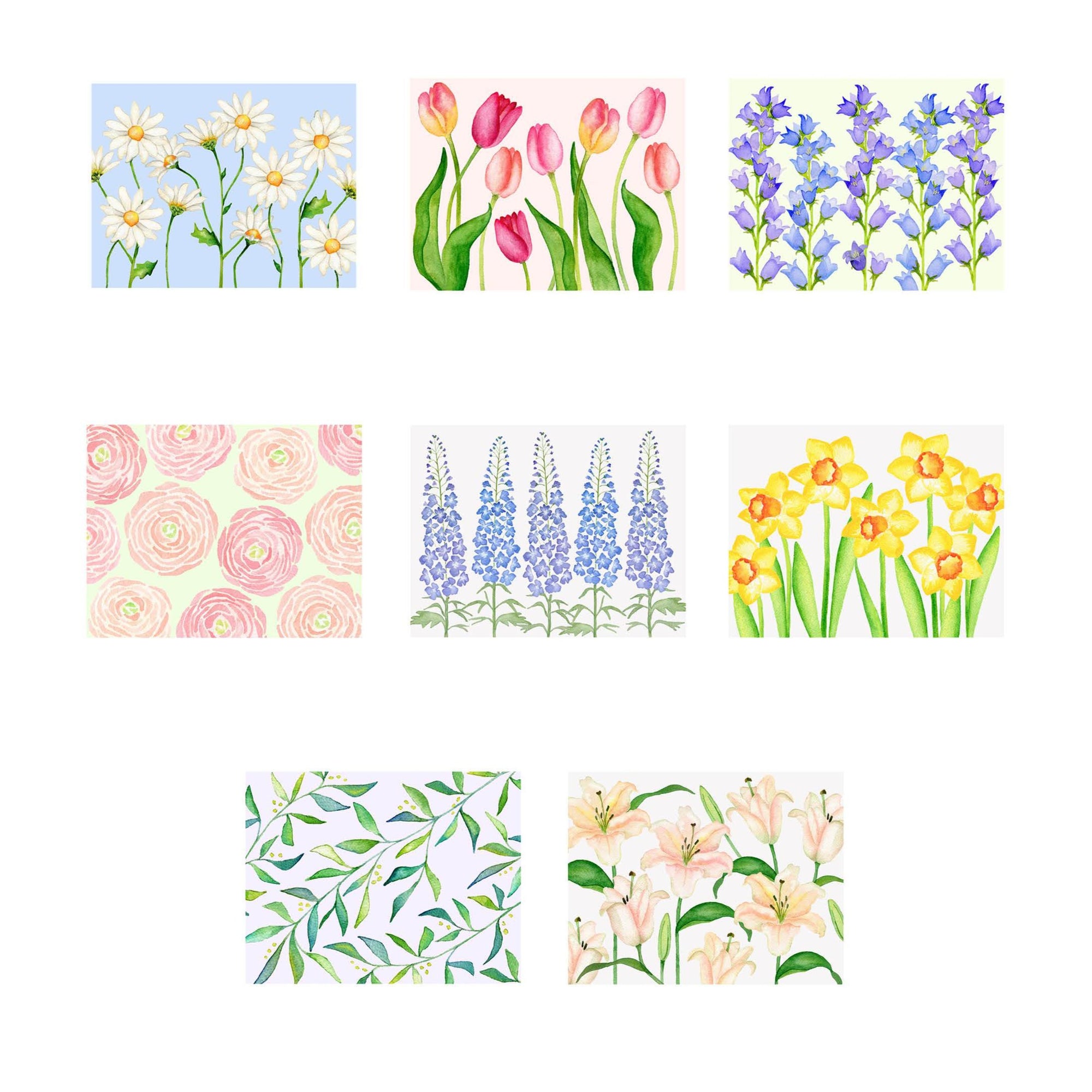 Garden Bouquet- Assorted Floral Foldover Note Cards