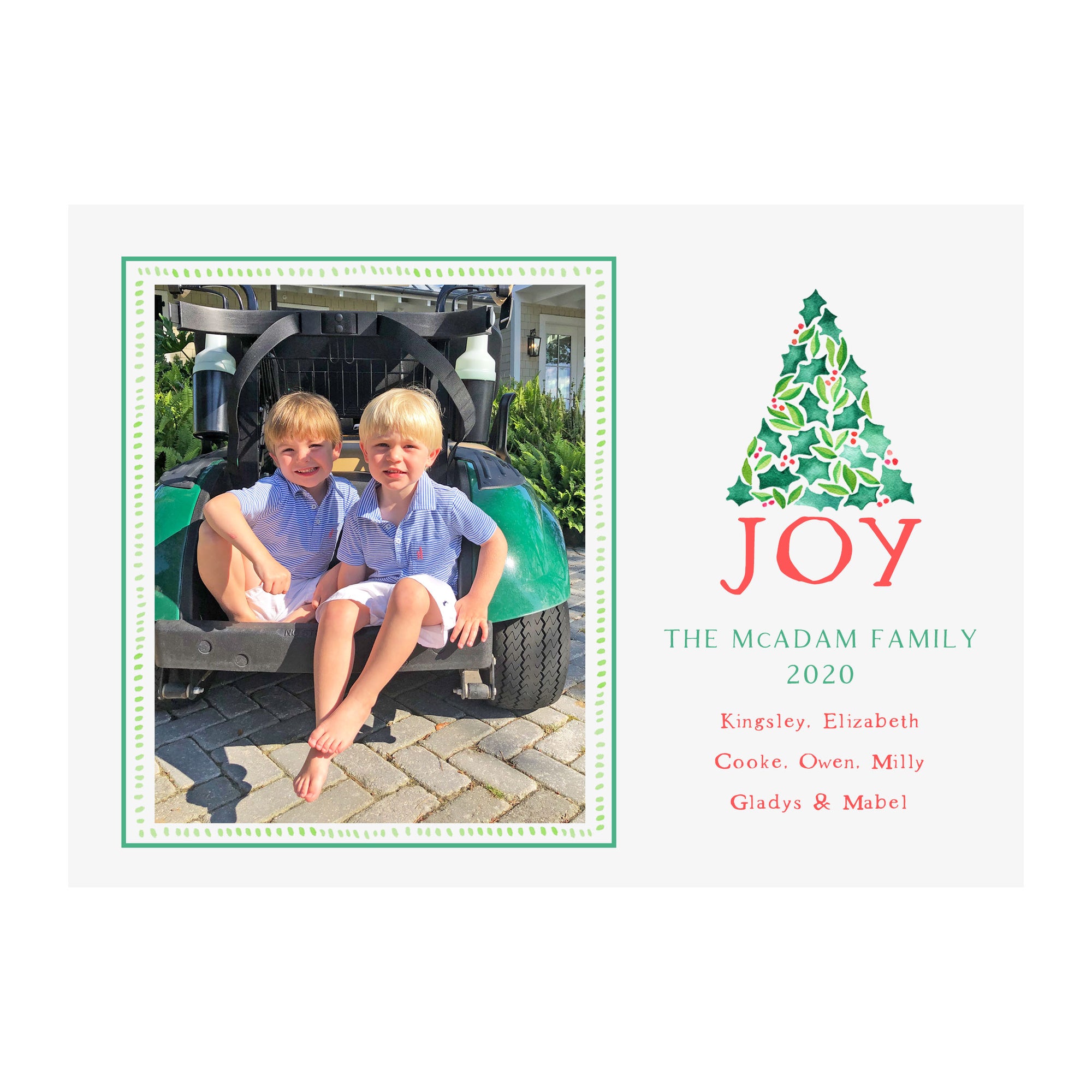 JOY Tree Holiday Photo Cards