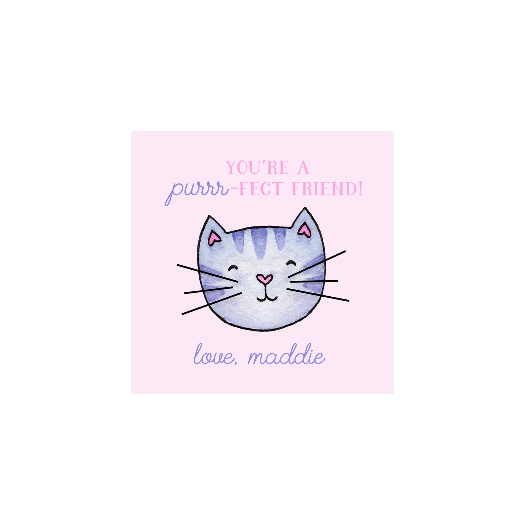 Kitten Valentine Gift Tags & Stickers
