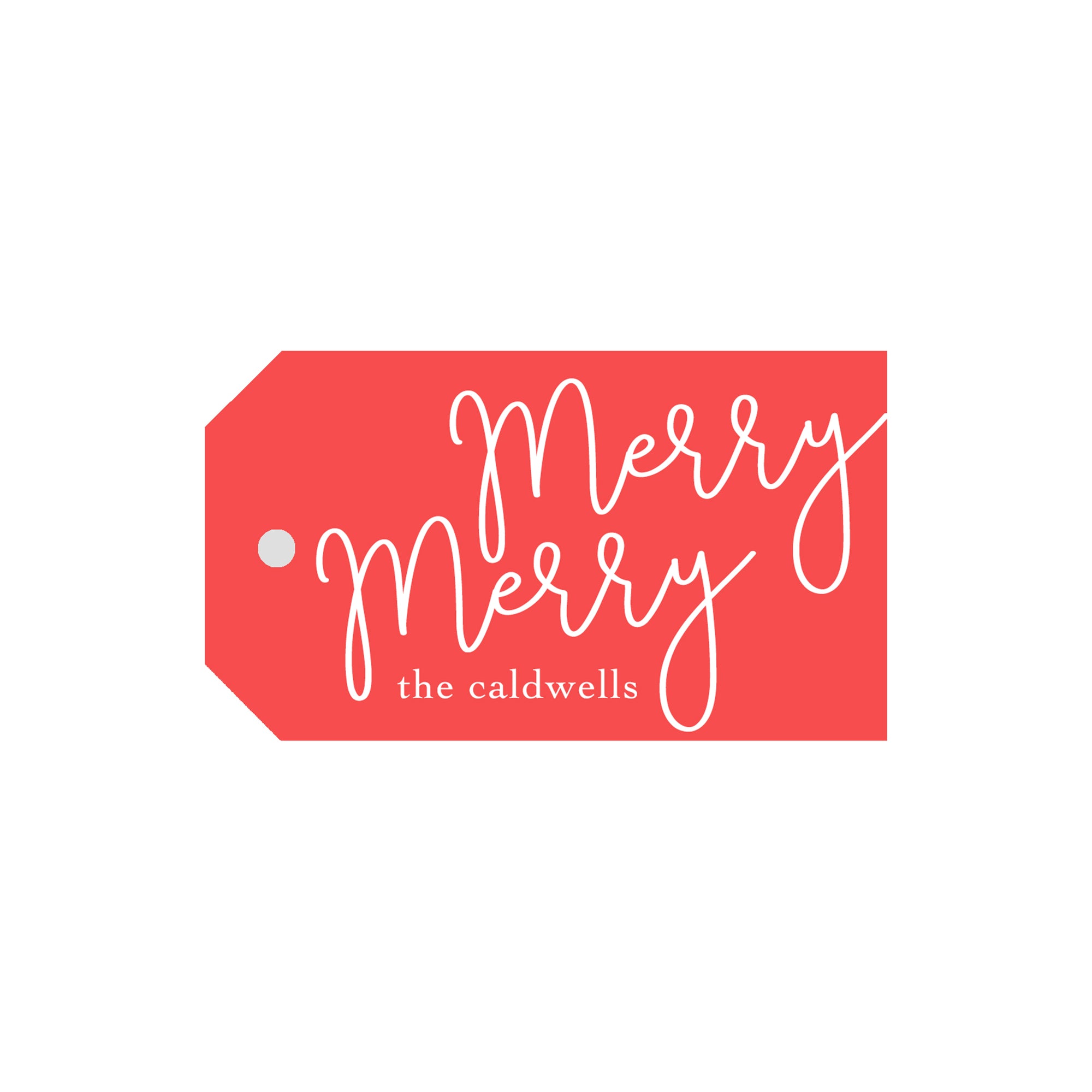 Merry Merry Personalized Luggage Gift Tags- Red