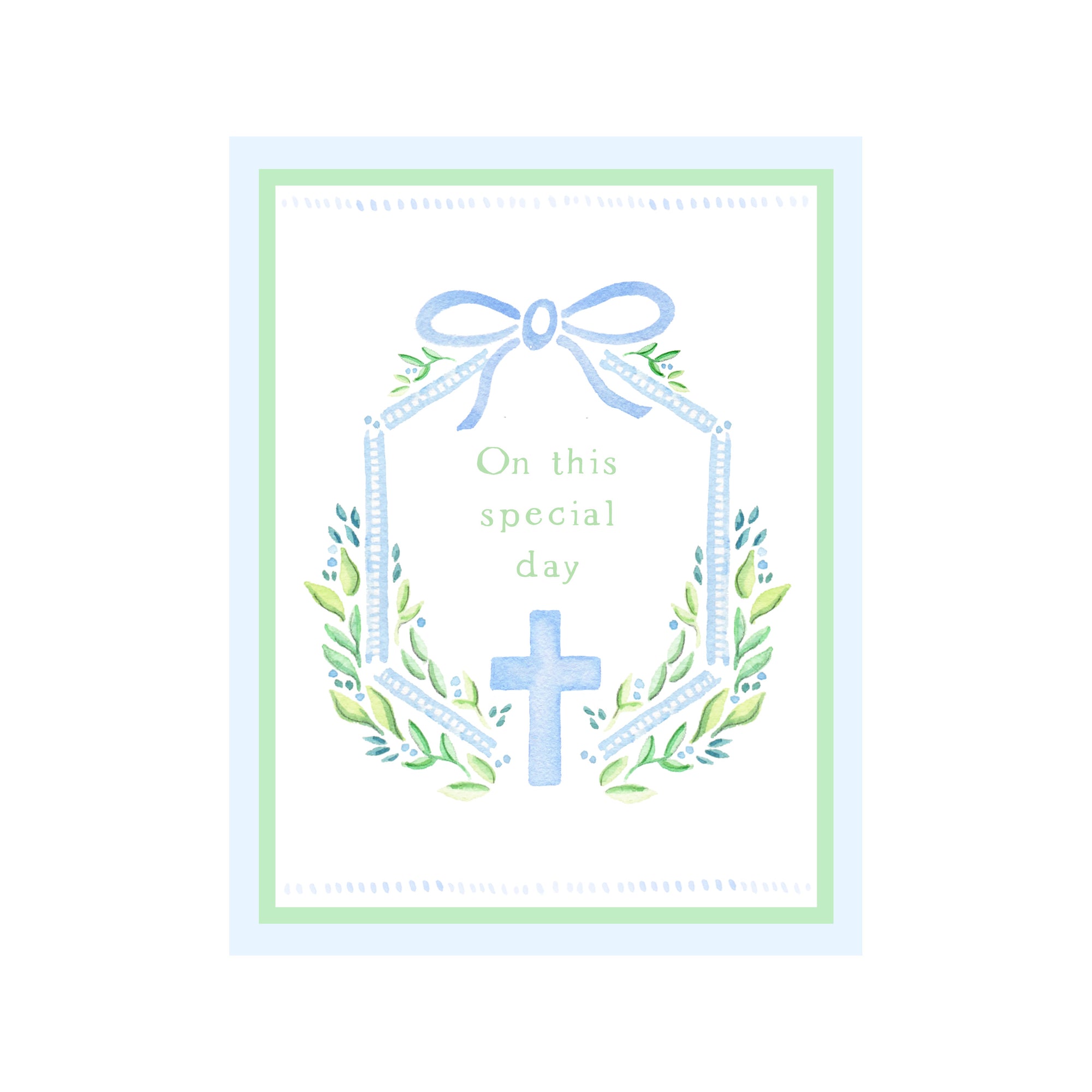 On this Special Day Cross Card- Blue