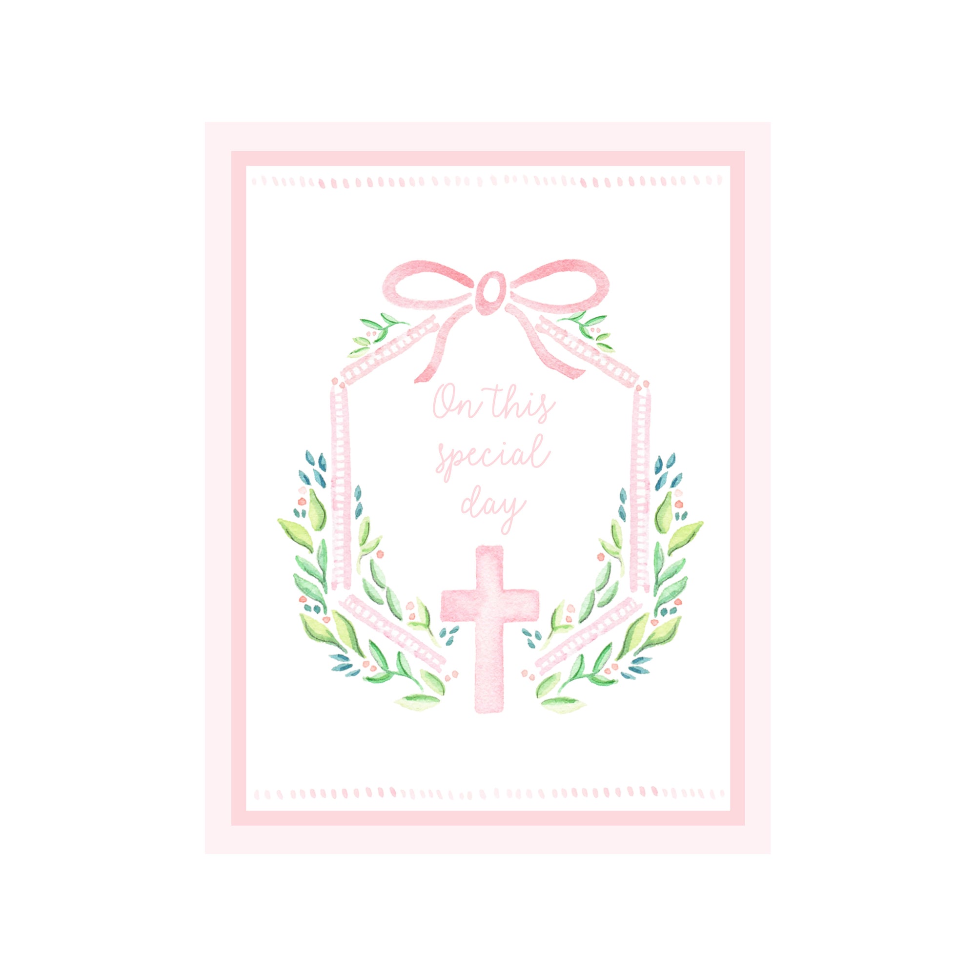 On this Special Day Cross Card- Pink