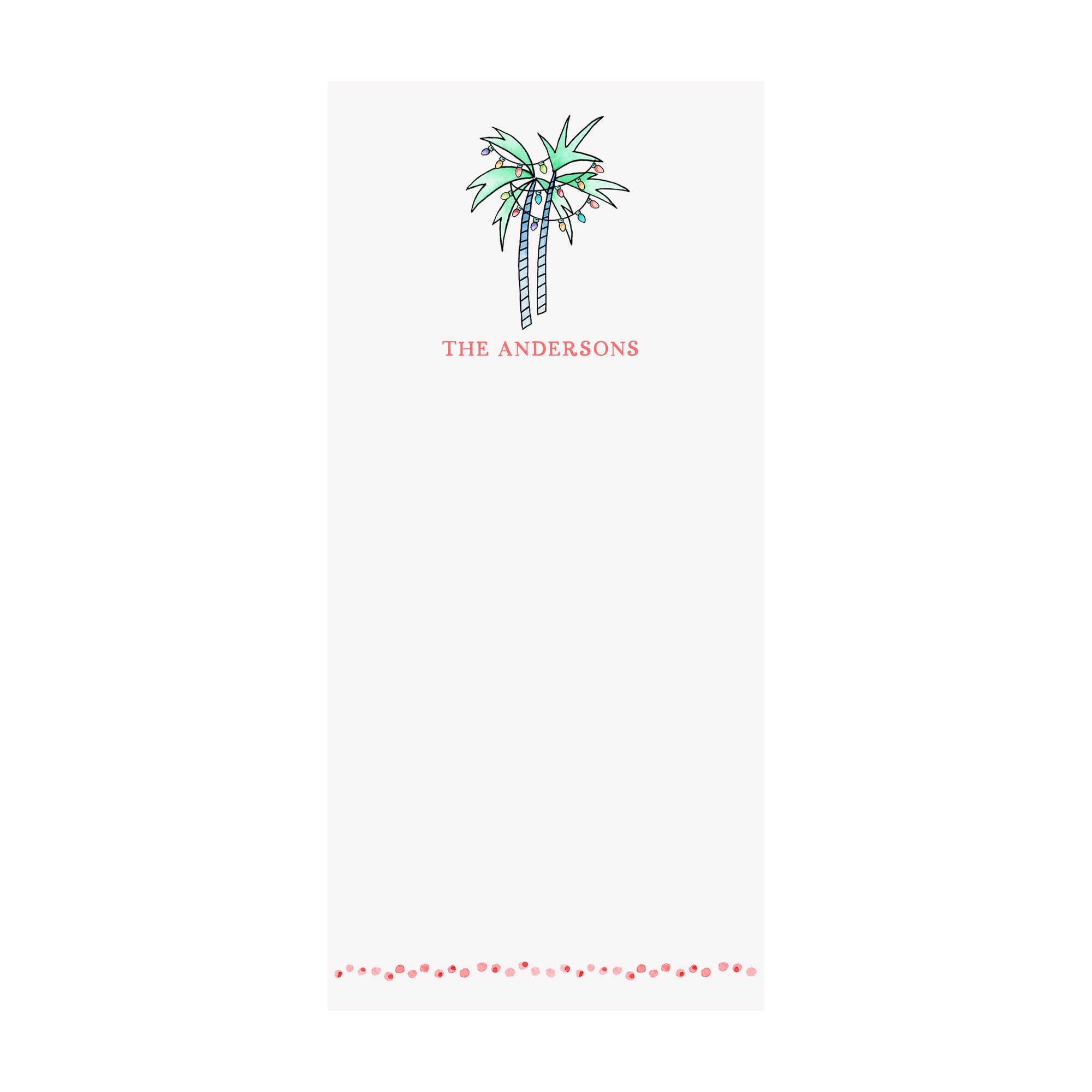 Coastal Christmas Notepad- Personalized