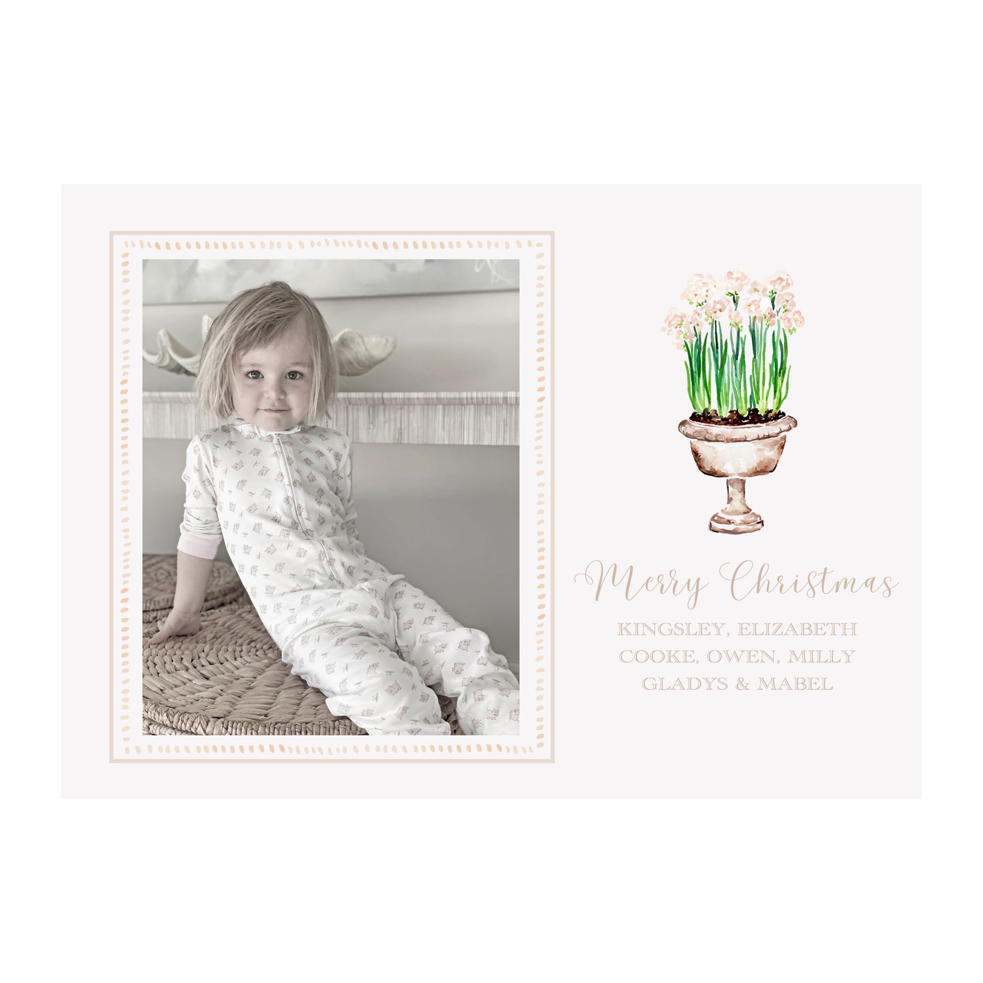 Paperwhite Planter Holiday Photo Cards