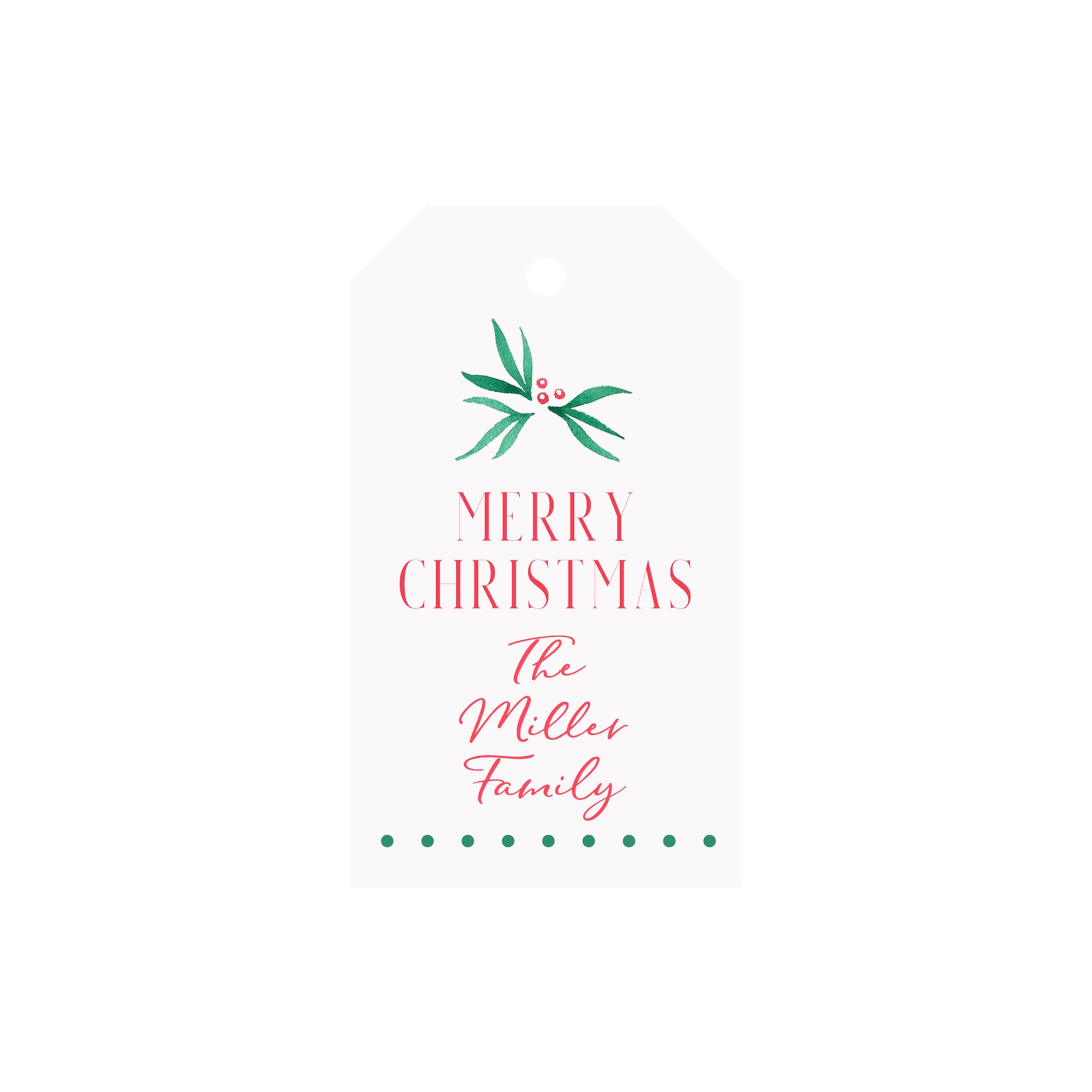 Pine Personalized Angled/Drilled Gift Tags