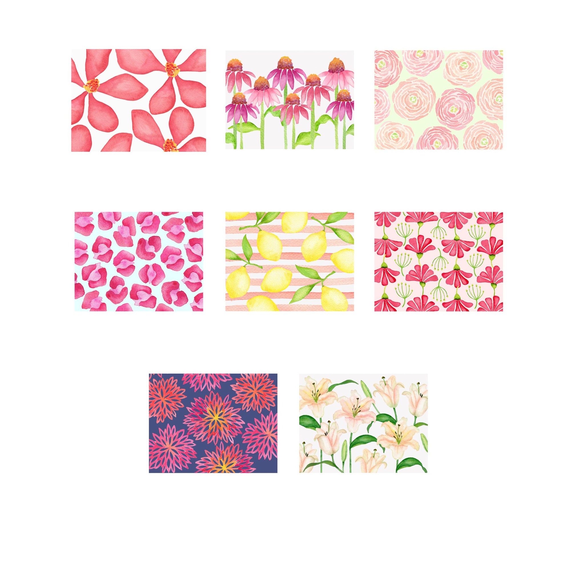 Pretty in Pink- Assorted Foldover Note Cards