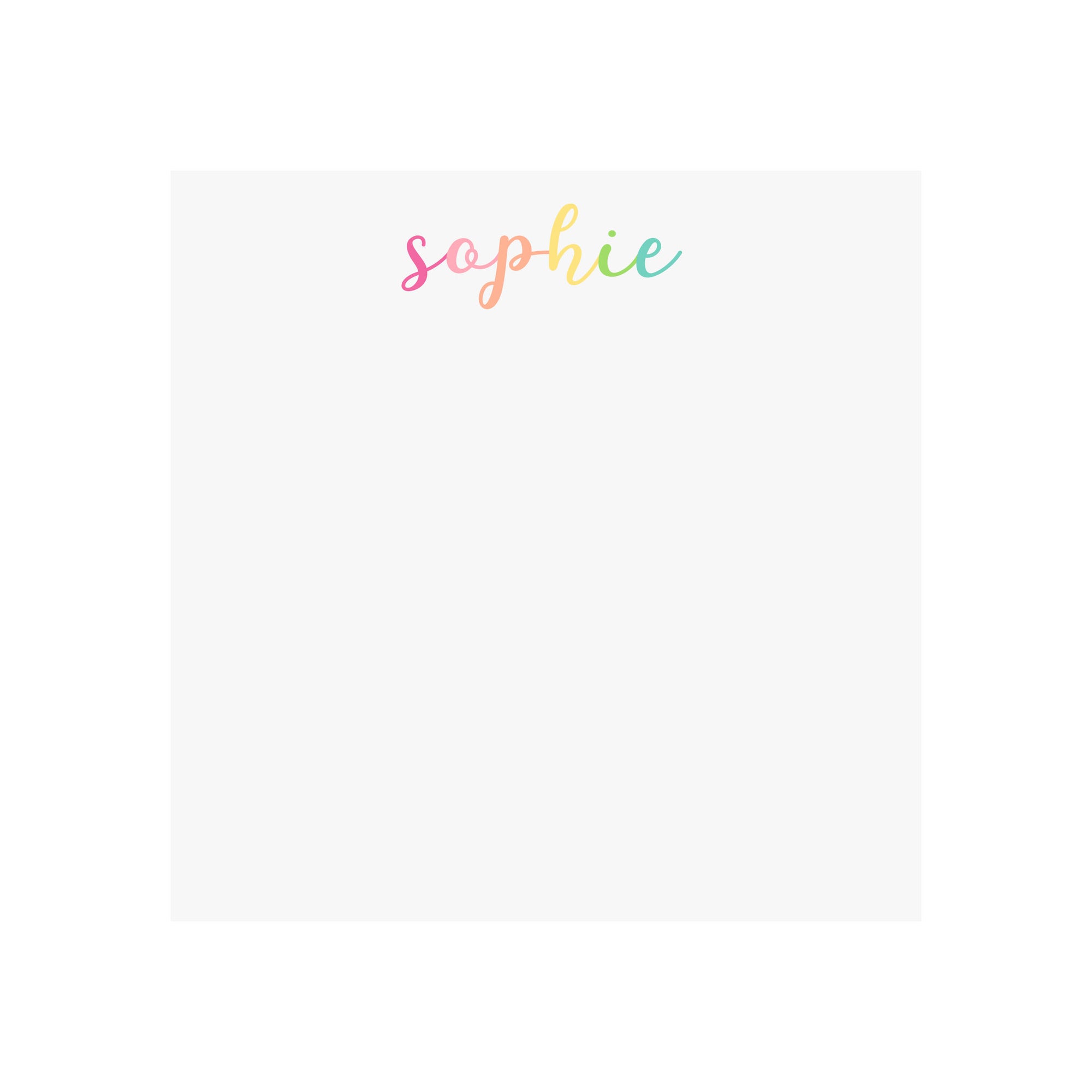 Rainbow Name Notepad- Personalized