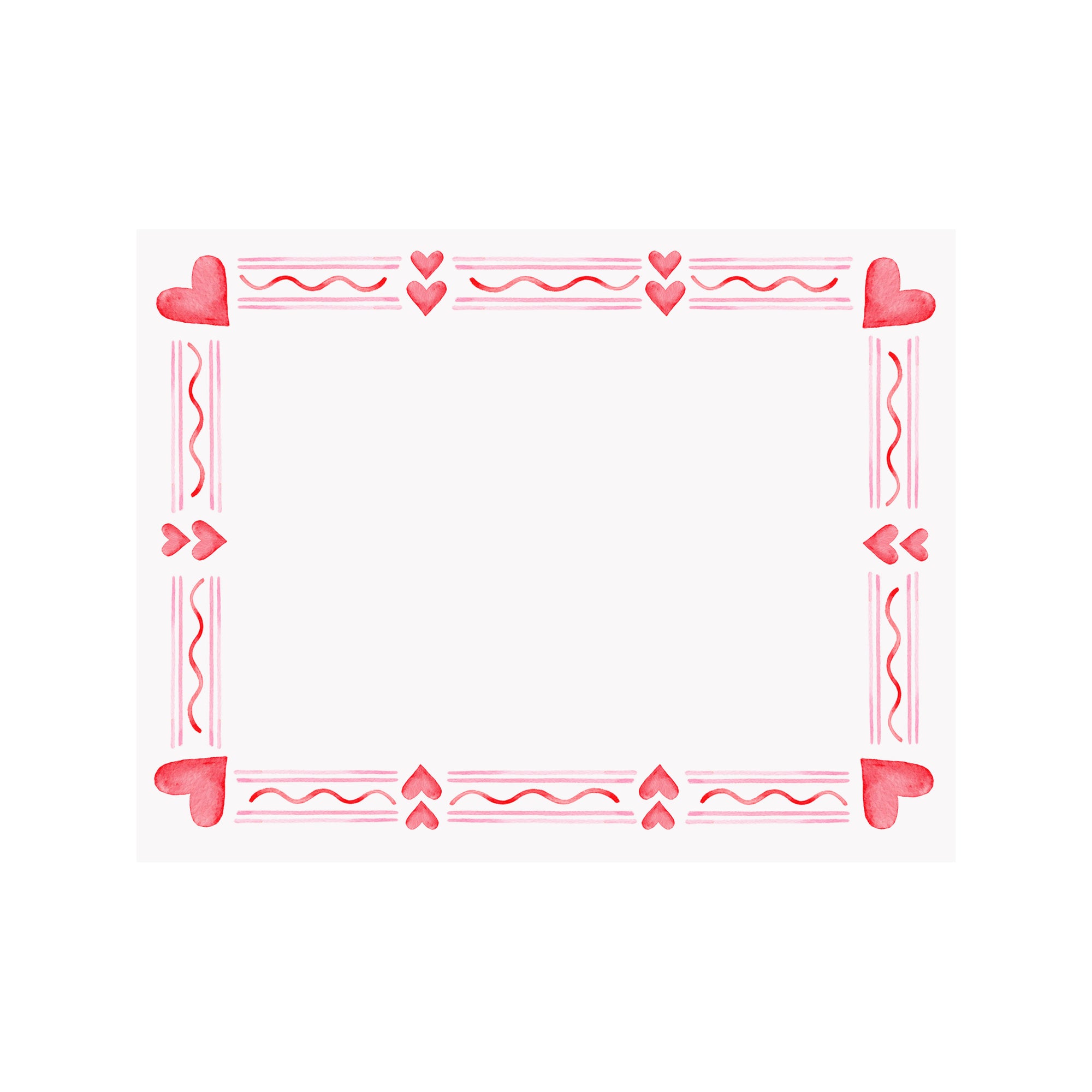 Ribbon Hearts Note Card