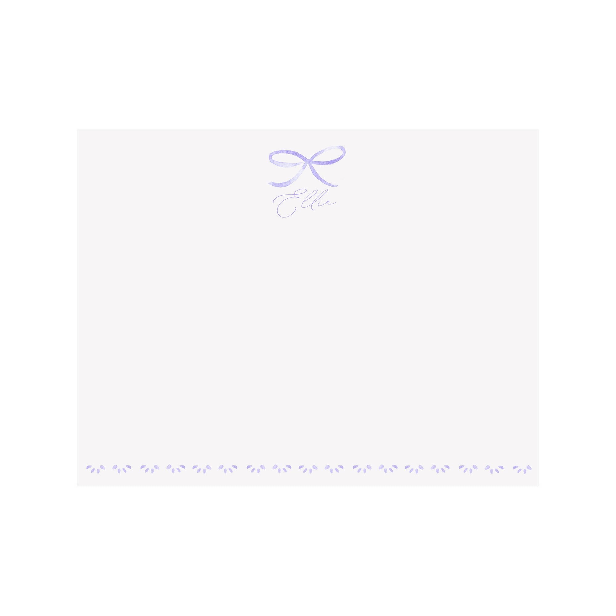 Simple Bow Stationery- Lavender