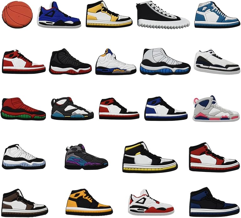 Party & Valentine Favors- Jibbets for Croc- Basketball Shoes