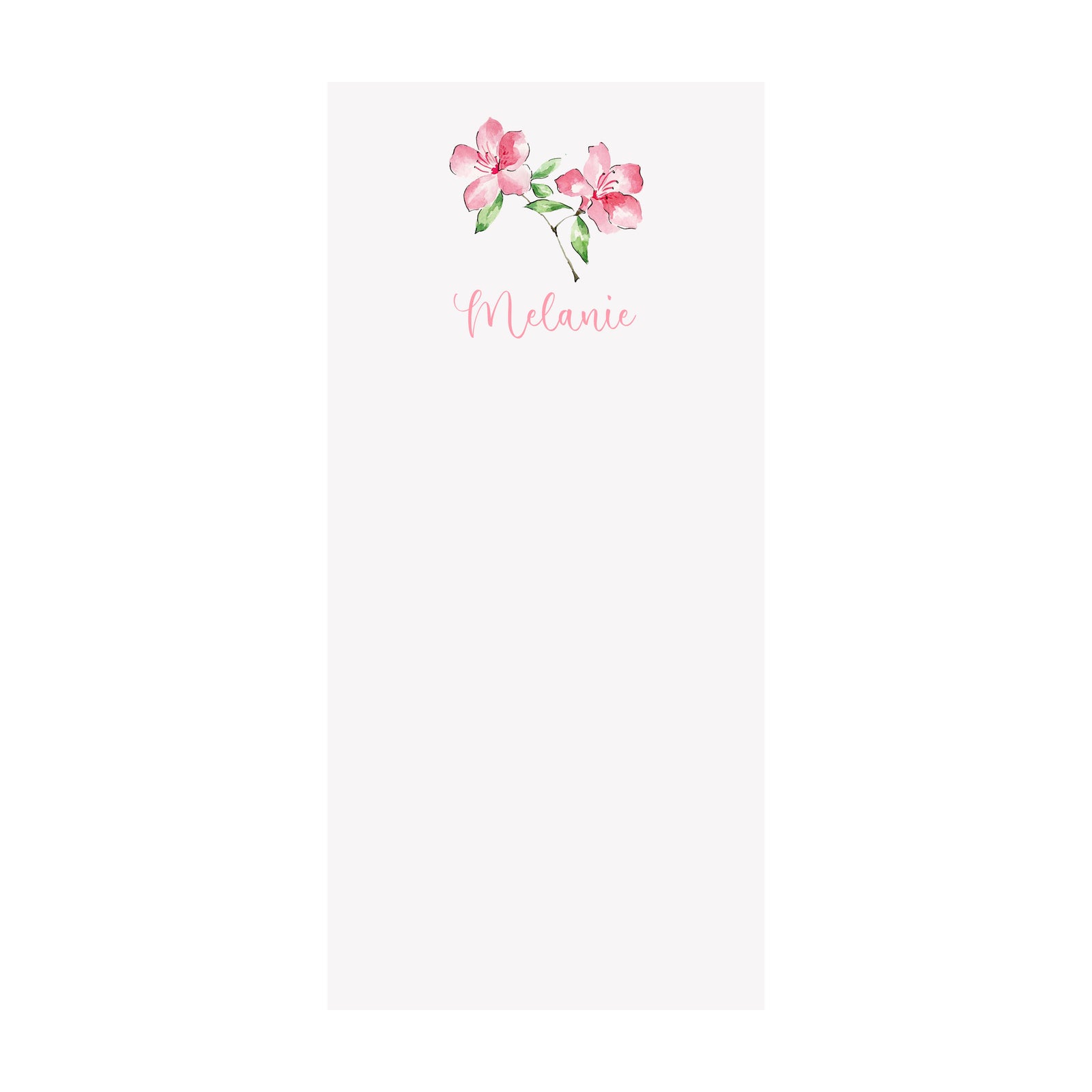 Azaleas Notepad- Personalized