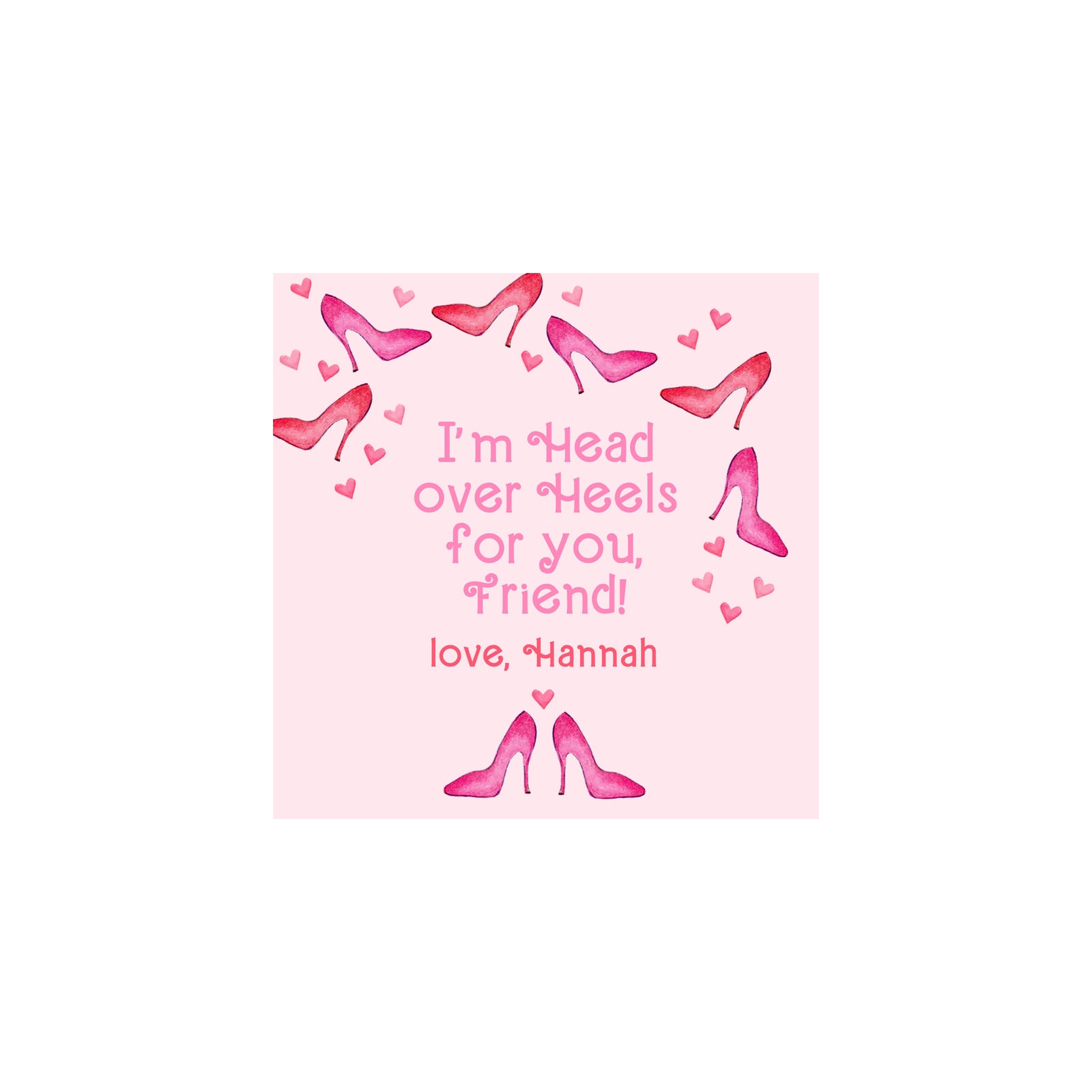 High Heel Barbie Valentine Gift Tags & Stickers