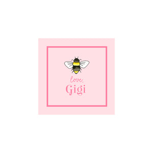Bee Gift Tags & Stickers- Pink