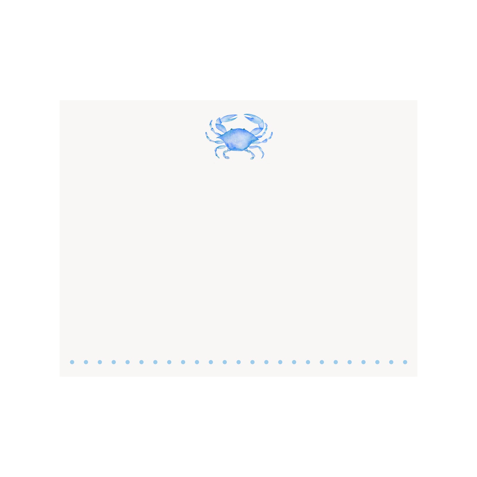 Crab- Blue - Note Card