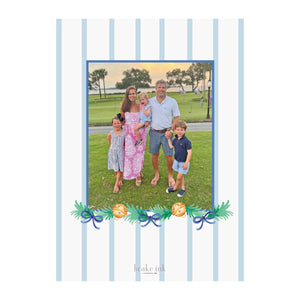 Jingle Bells Blue Holiday Photo Cards