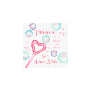 Bubble Wand Valentine Gift Tags & Stickers