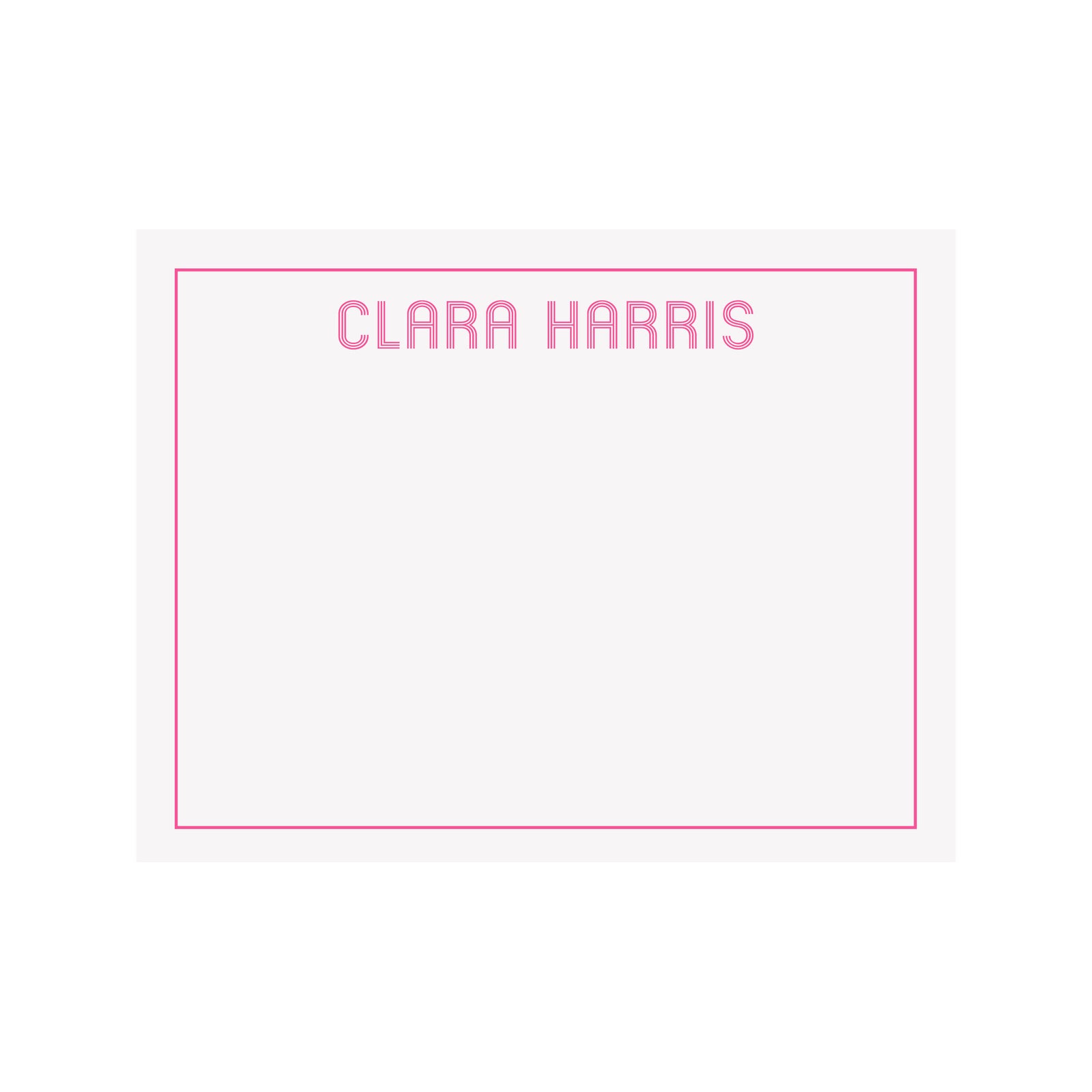 Double Line Name Stationery