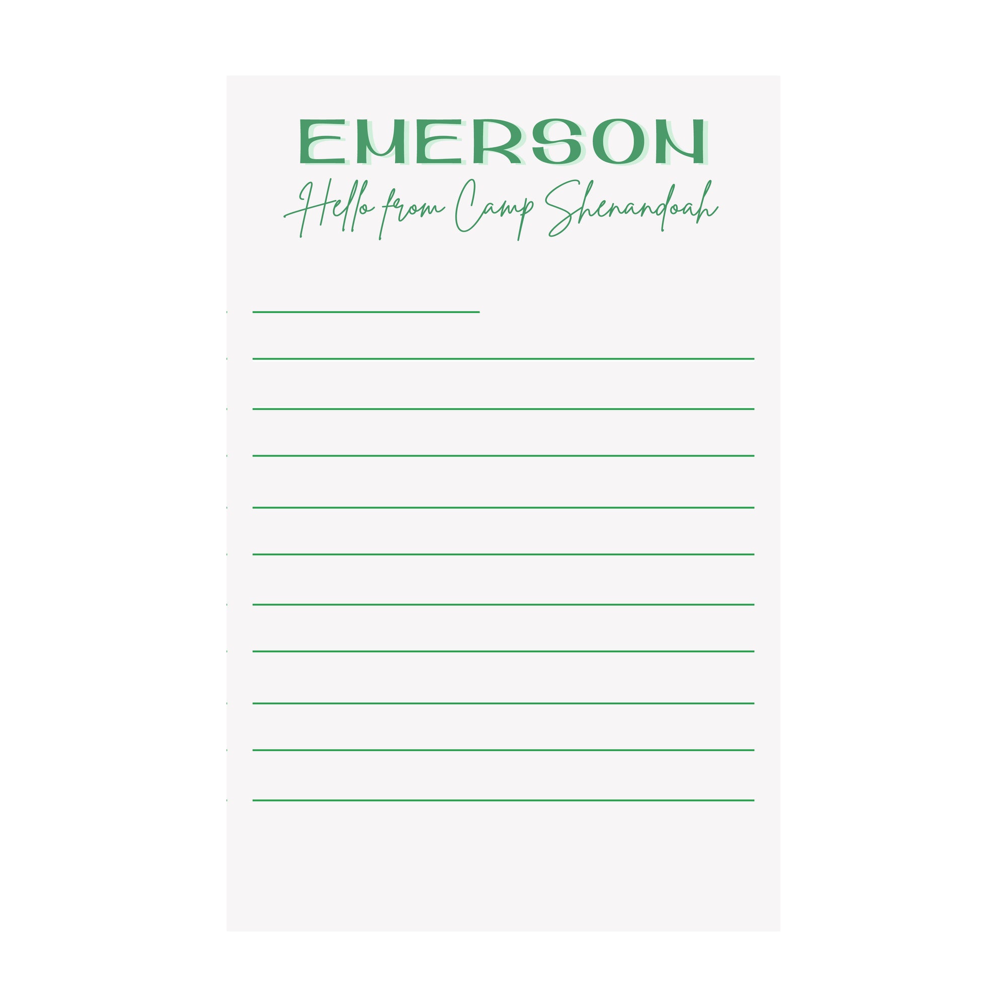 Hello from your Camp Paper- Assorted Styles & Colors