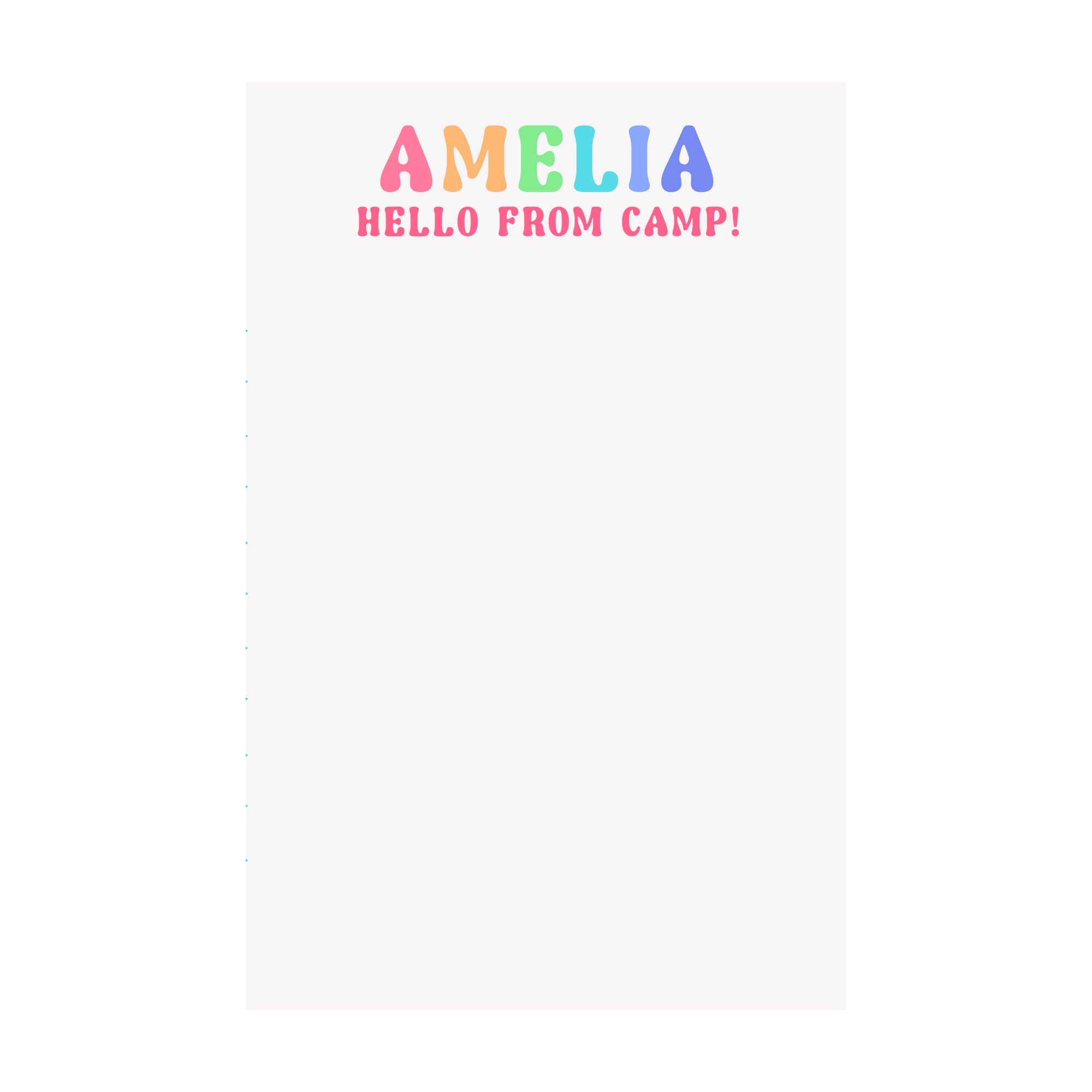 Hello from your Camp Paper- Assorted Styles & Colors