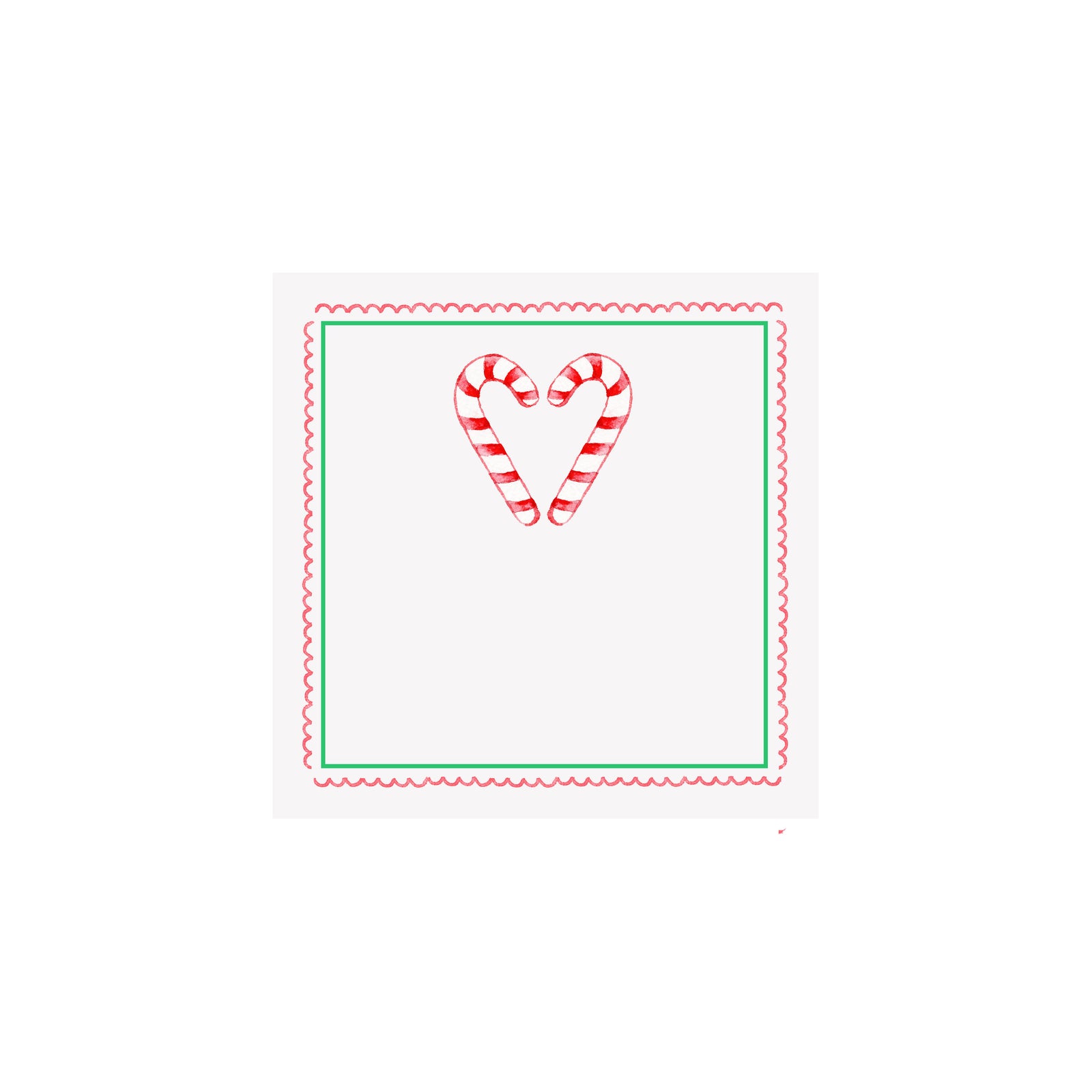 Candy Cane Heart Gift Tag