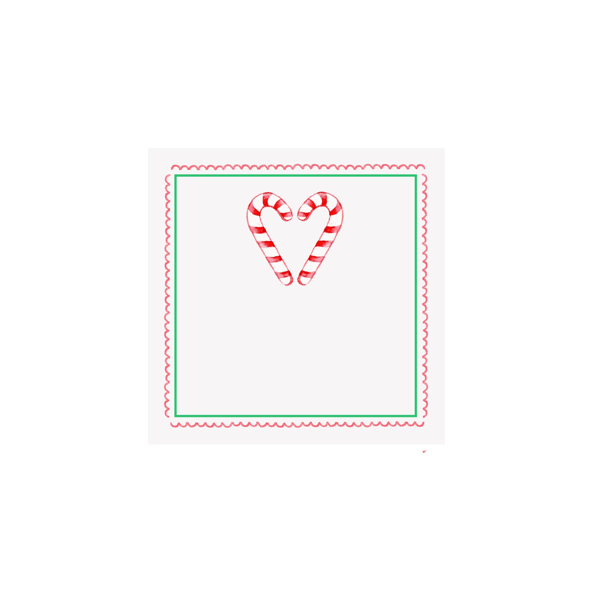 Candy Cane Heart Gift Tag