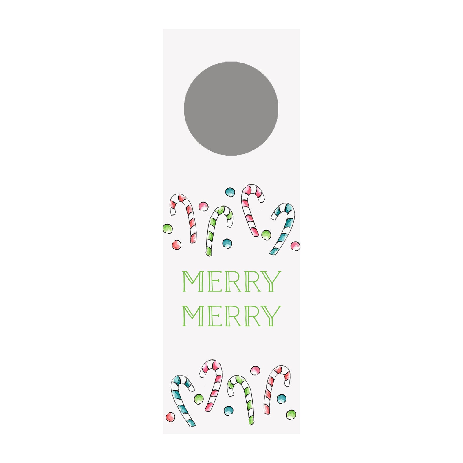 Candy Canes Bottle & Wine Tag