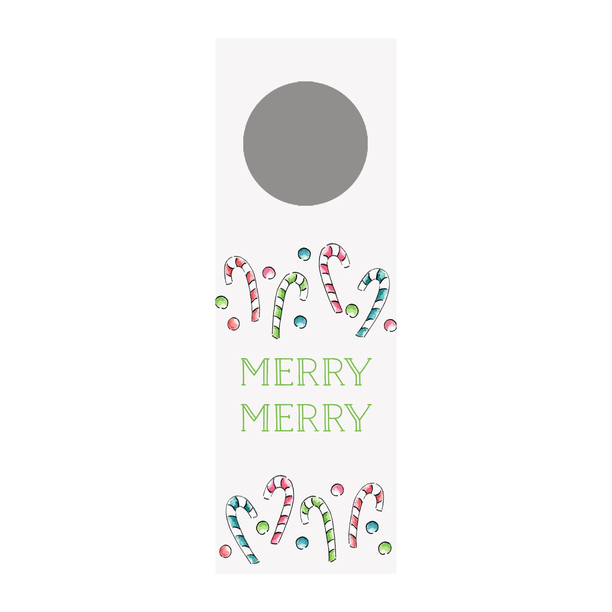Candy Canes Bottle & Wine Tag