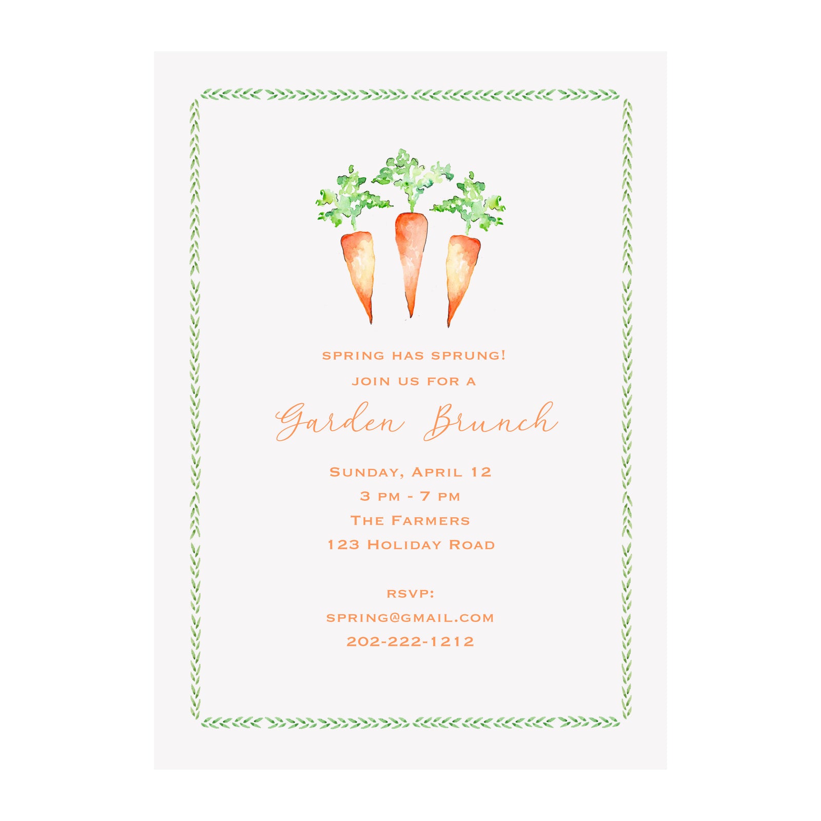 Carrots Invitation