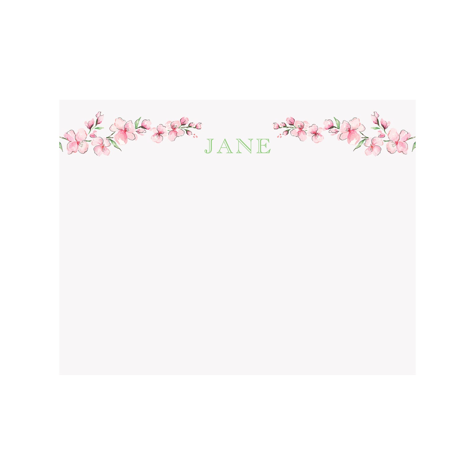 Cherry Blossom Branch Personalized Stationery