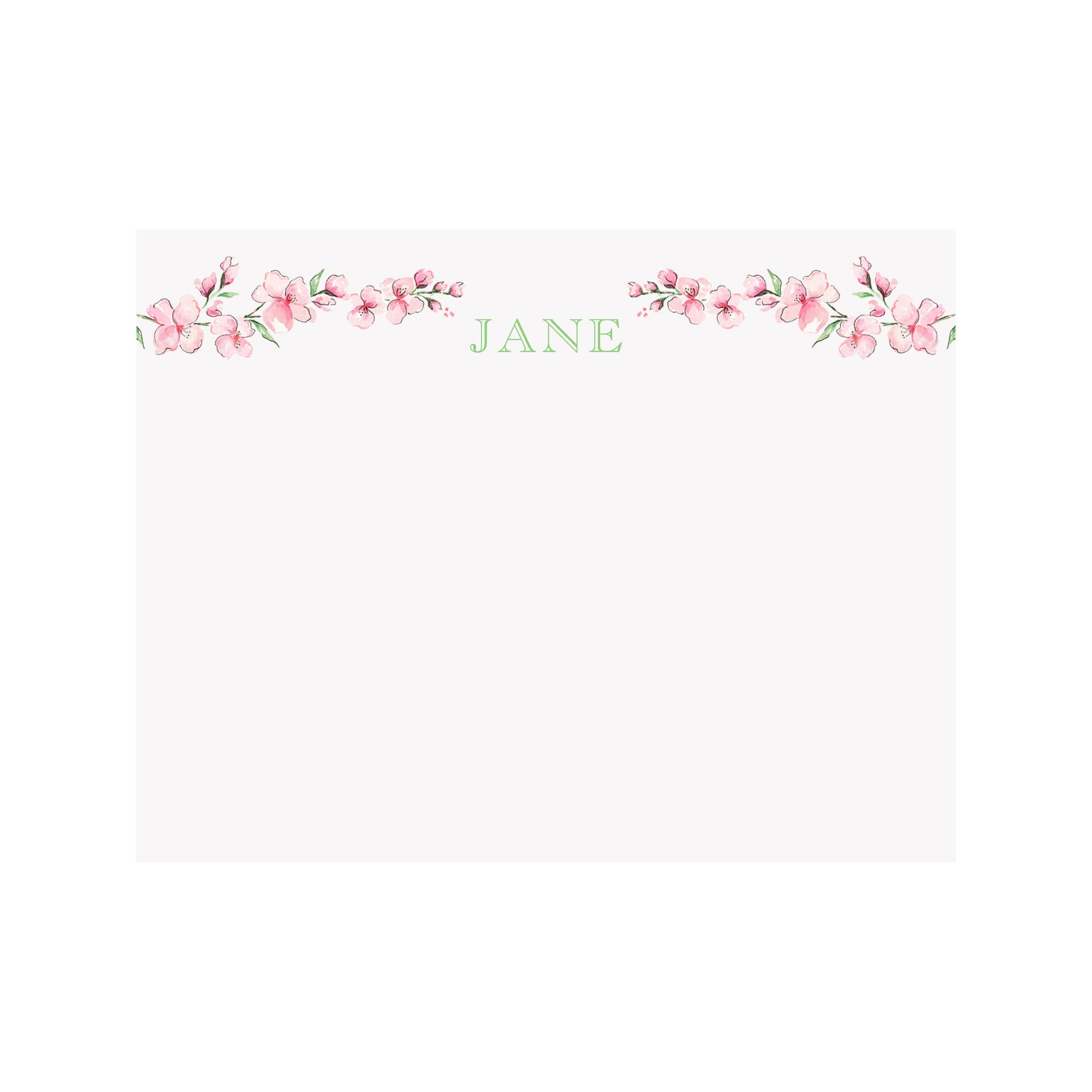 Cherry Blossom Branch Personalized Stationery