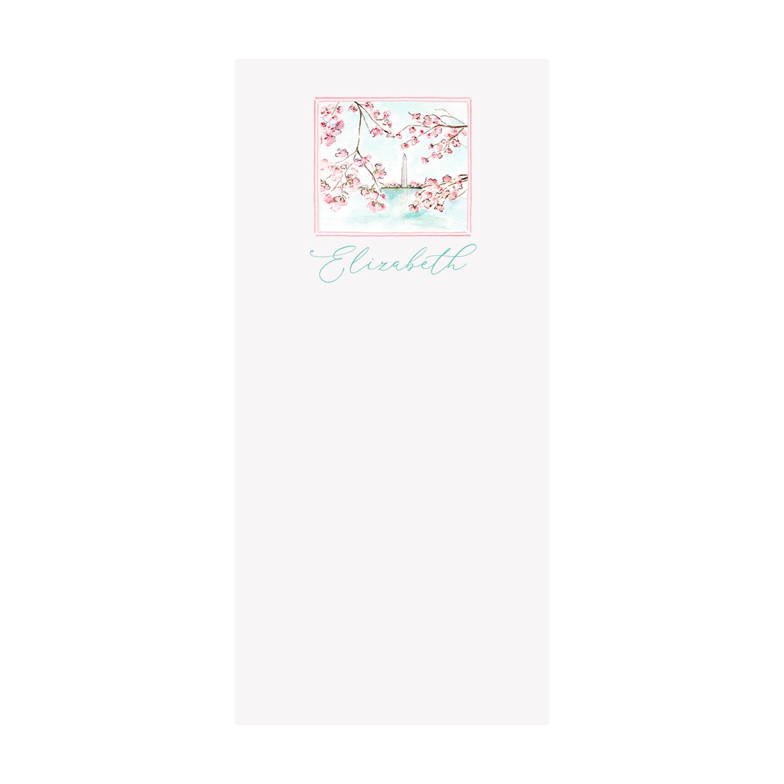 Cherry Blossom DC Notepad- Personalized