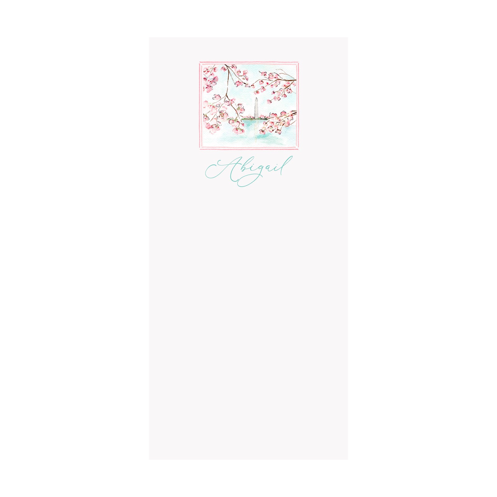 DC Cherry Blossoms Notepad- Personalized