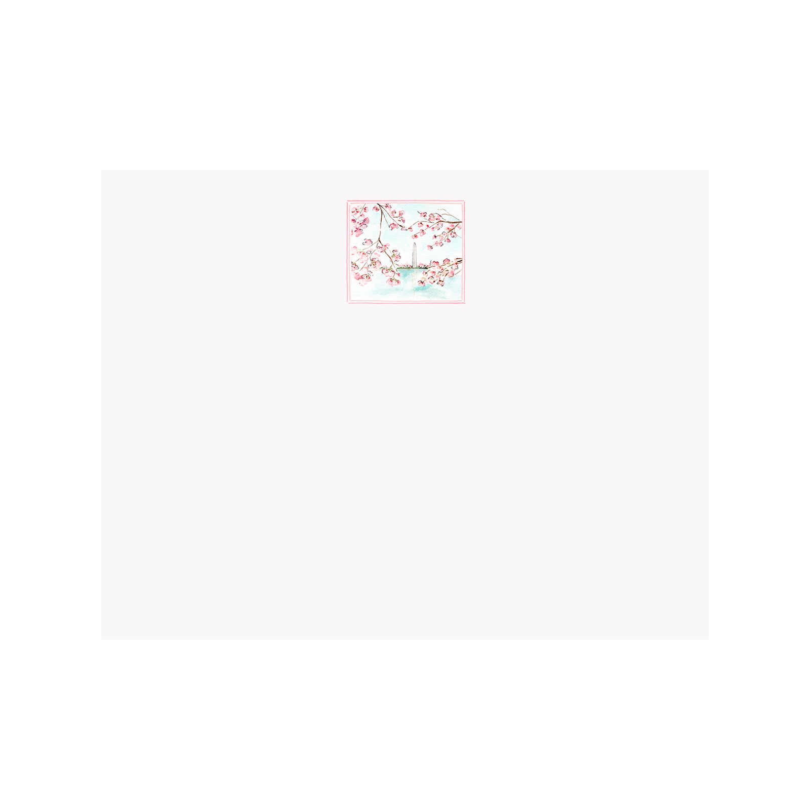 Washington Monument Cherry Blossom Note Card