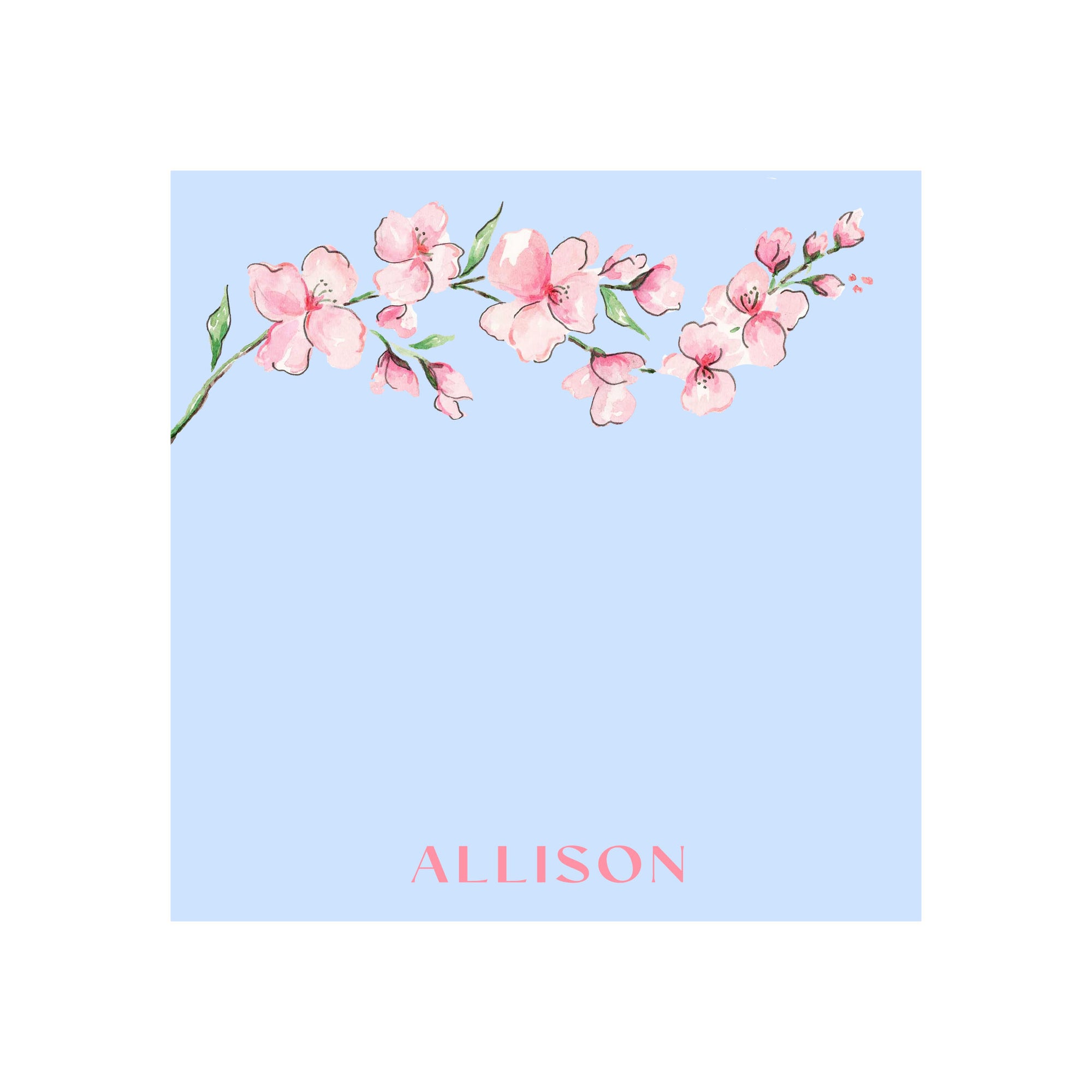 Cherry Blossom Notepad- Personalized